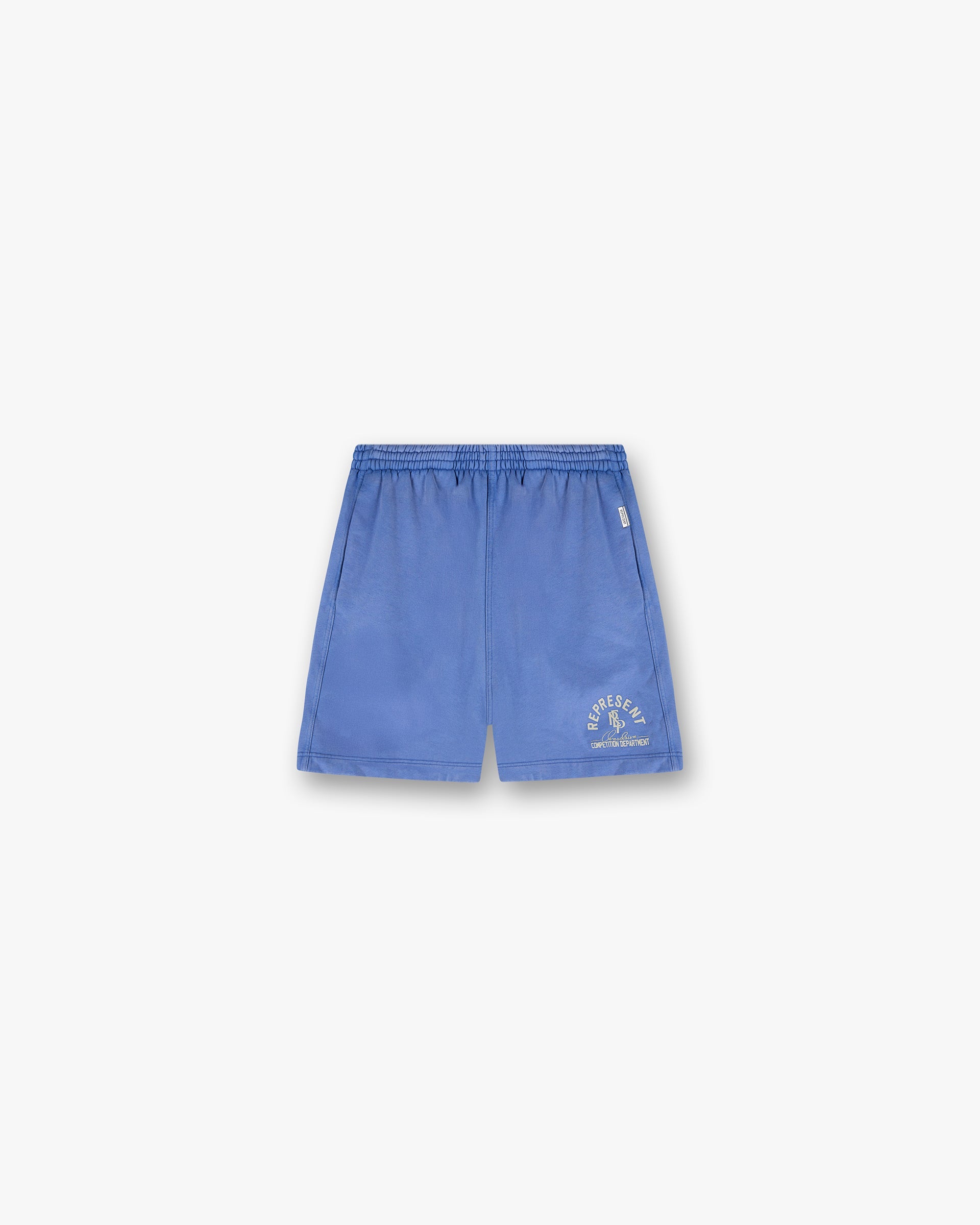 Front product image of mens bright blue shorts on a plain white background | Competition Department Shorts in Bright Blue | Jersey shorts | SS25 Shorts | Represent Clo