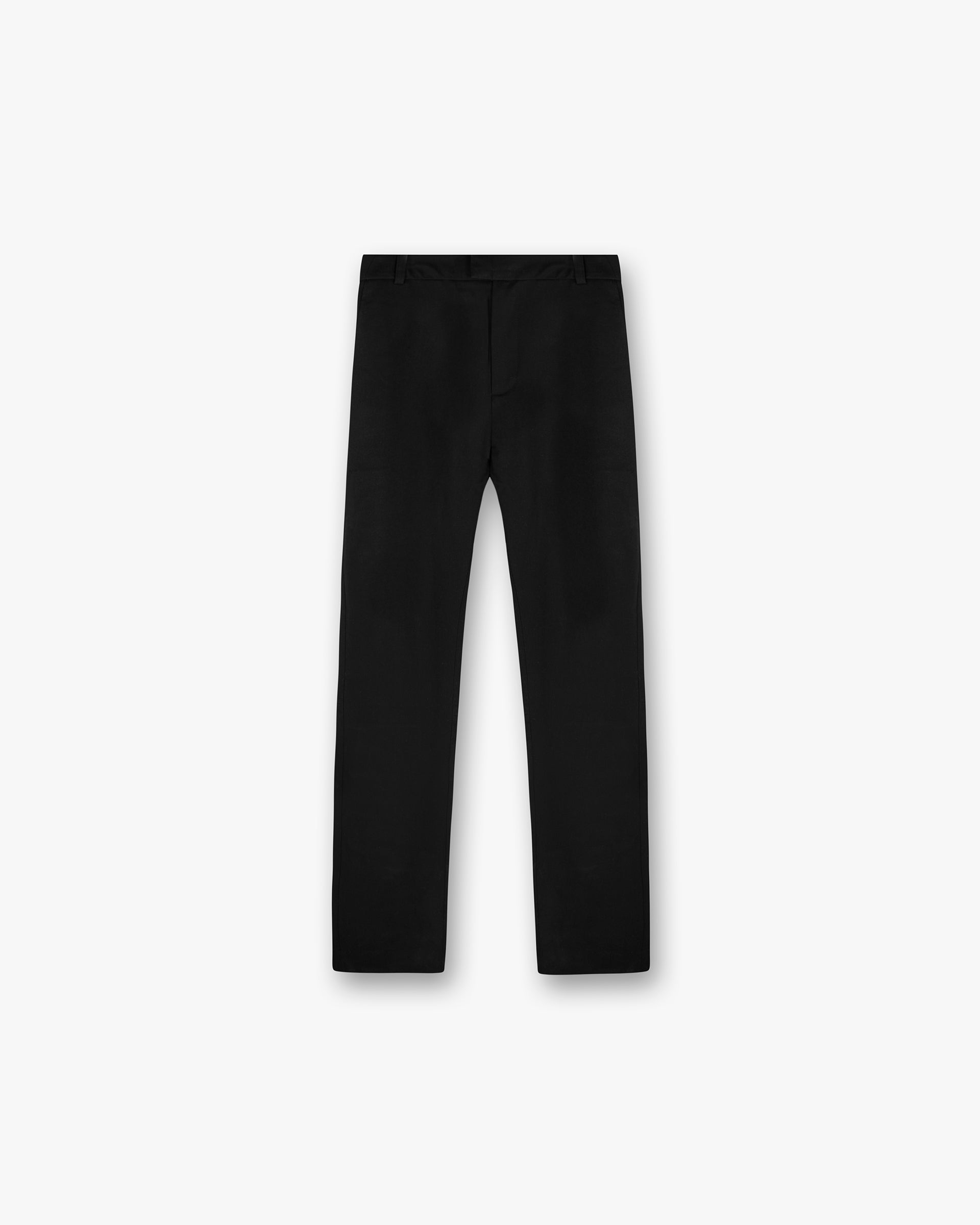 Front product image of mens black pants on a plain white background | Core Pant in Jet Black | Relaxed fit tapered leg pants | SS25 Pants | Represent Clo