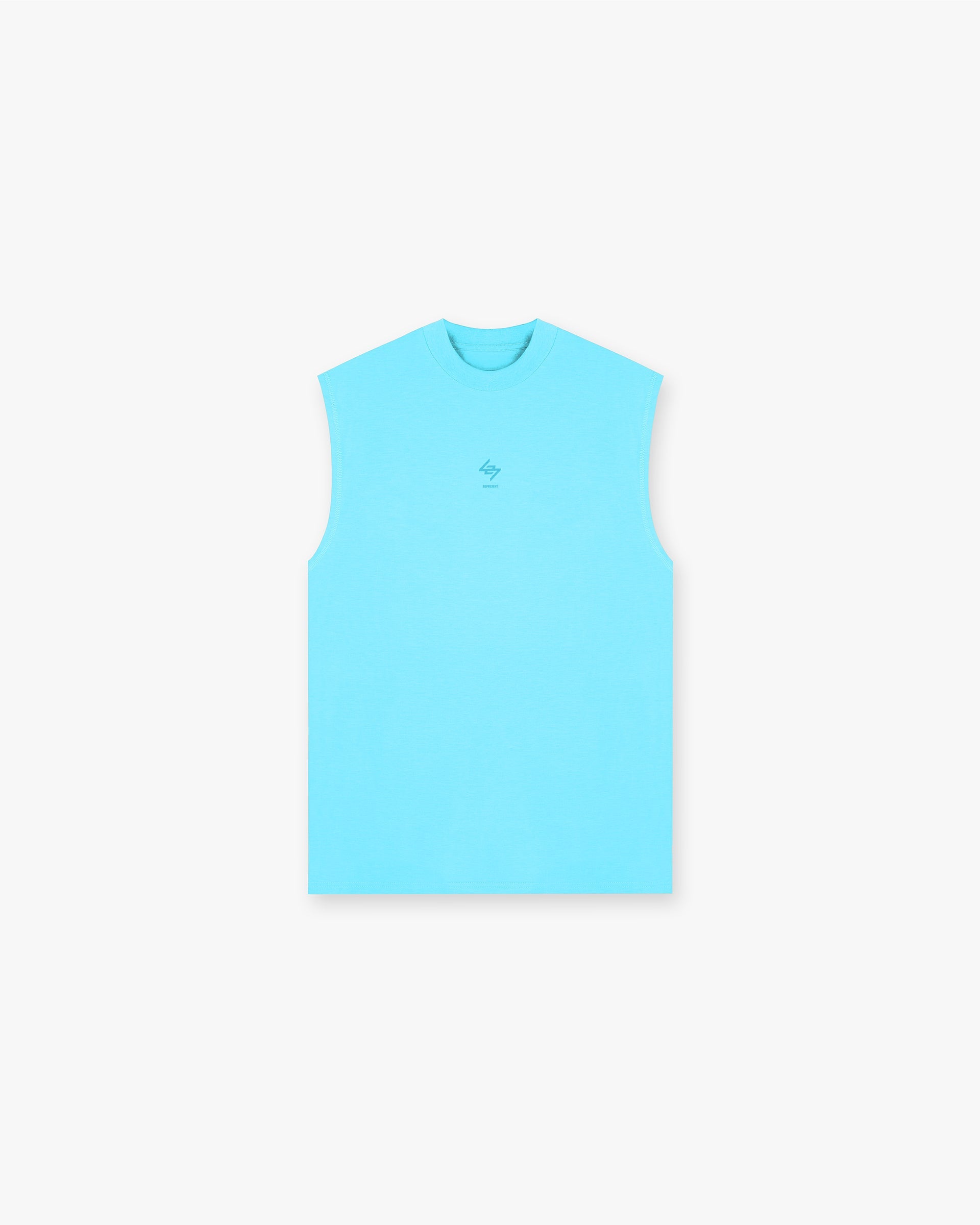 Front product image of a mens blue oversized tank on a plain white background | 247 Oversized Tank in Ultra Blue | Cotton oversized tank | 247 T-Shirts | Represent Clo