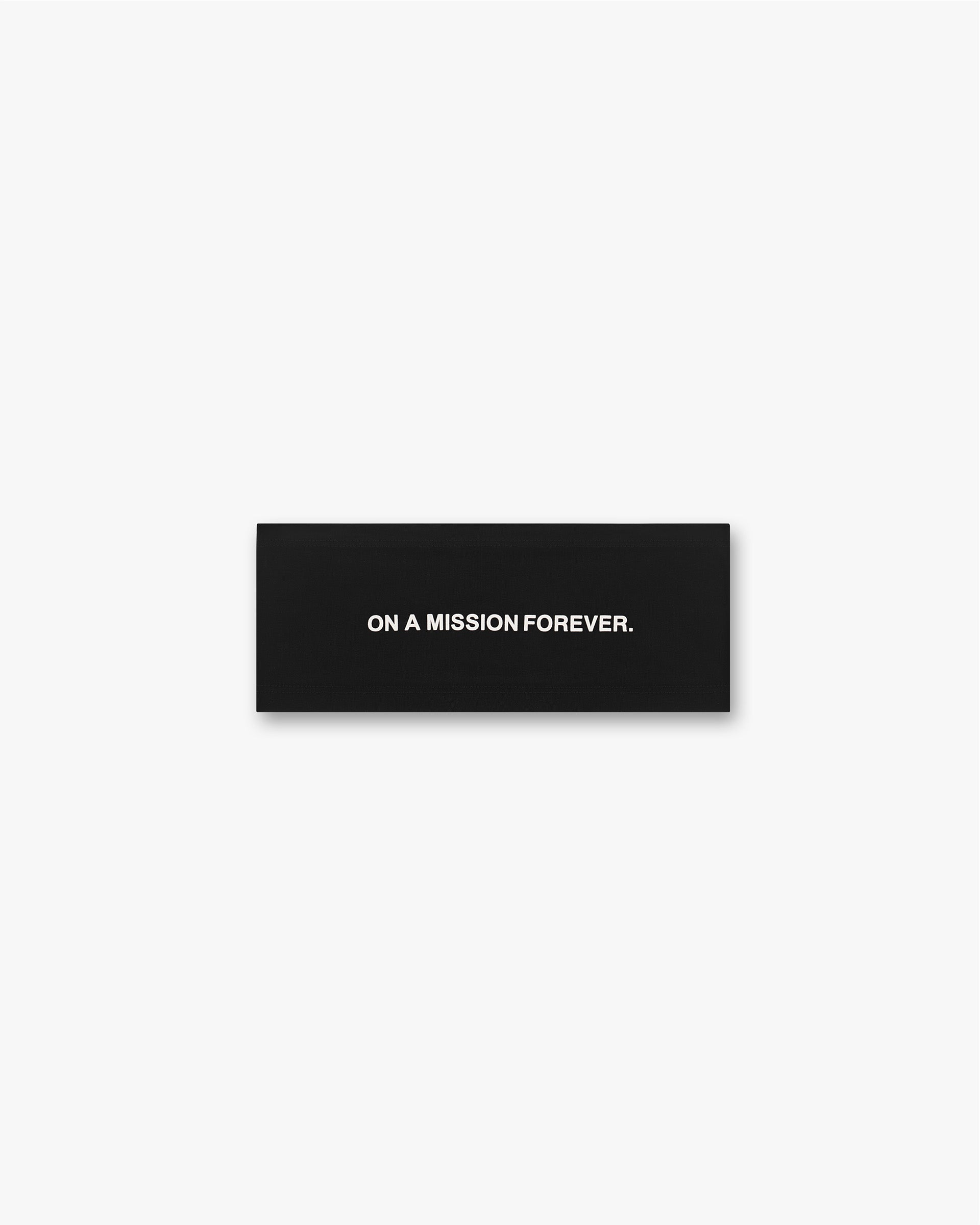 Back product image of a mens black headband on a plain white background | 247 X Puma Headband in Black | Sweat absorbant headband with stretch fit | 247 Accessories | Represent Clo