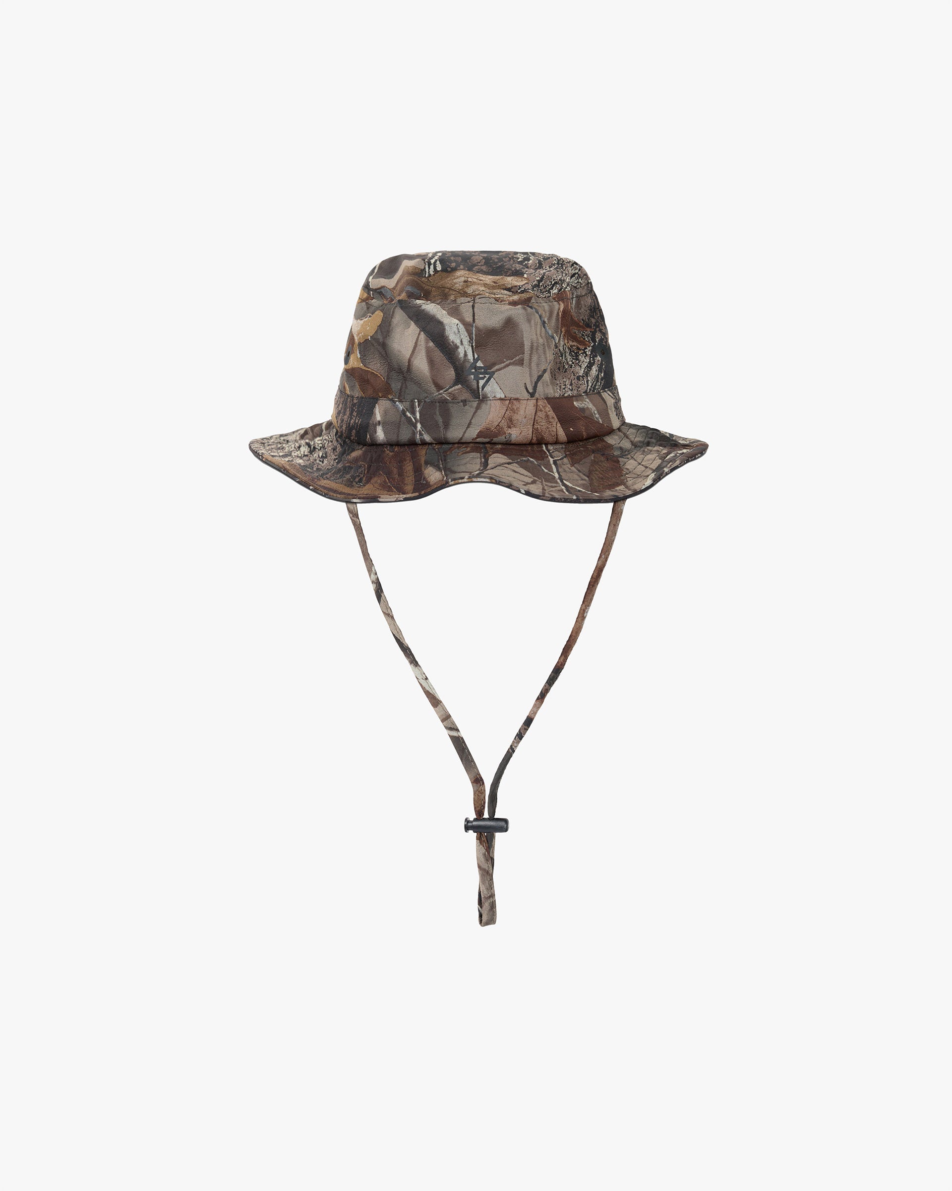 Front product image of a mens camo bucket hat on a plain white background | 247 Bucket Hat in Realtree Camo | Lightweight and performance-inspired hat | 247 Accessories | Represent Clo