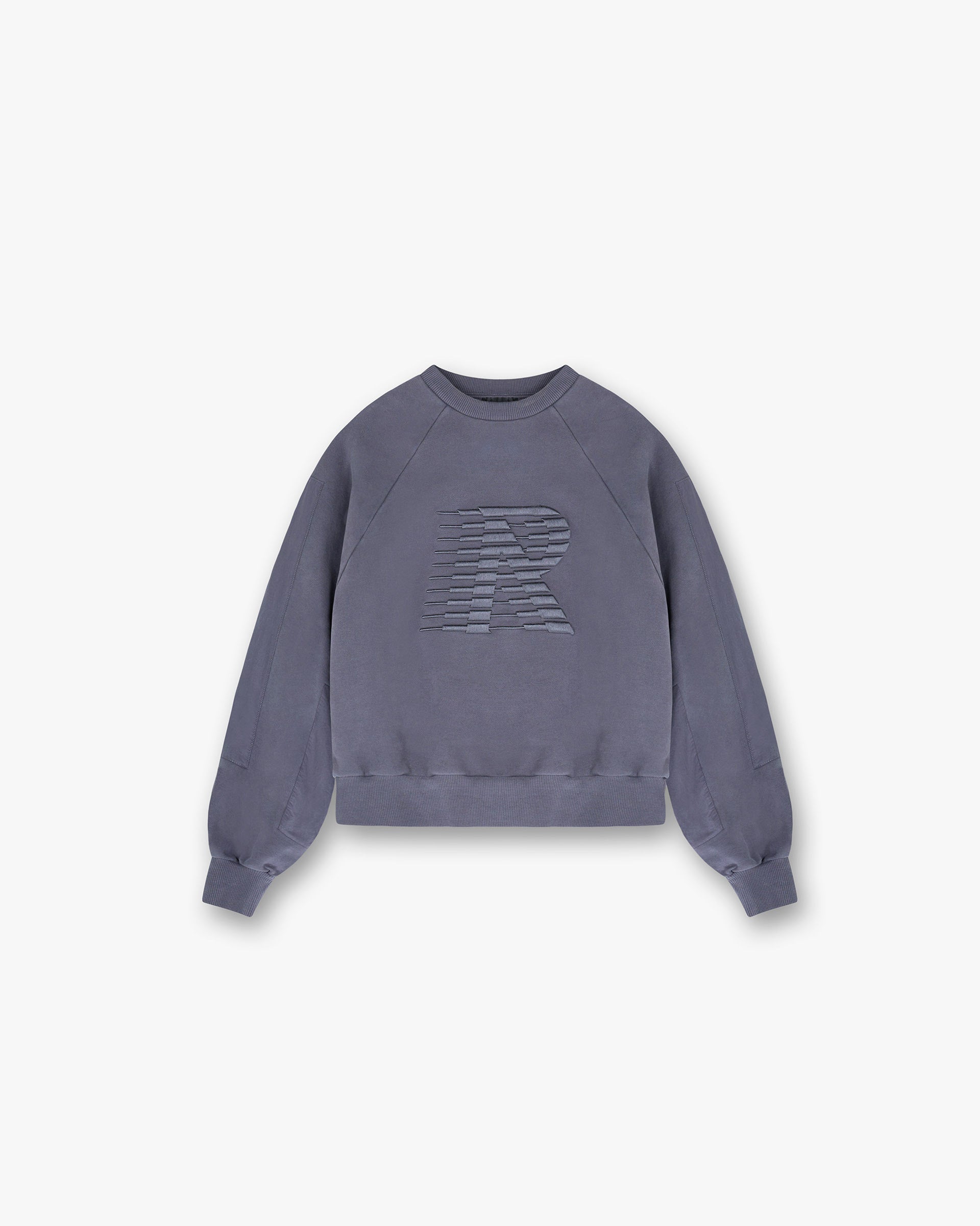 Front product image of a womens grey long sleeve top on a plain white background | Reverse Long Sleeve Top in Washed Grey | Long sleeve top with lightweight quick drying fabric | Womens SS25 Tops | Represent Clo