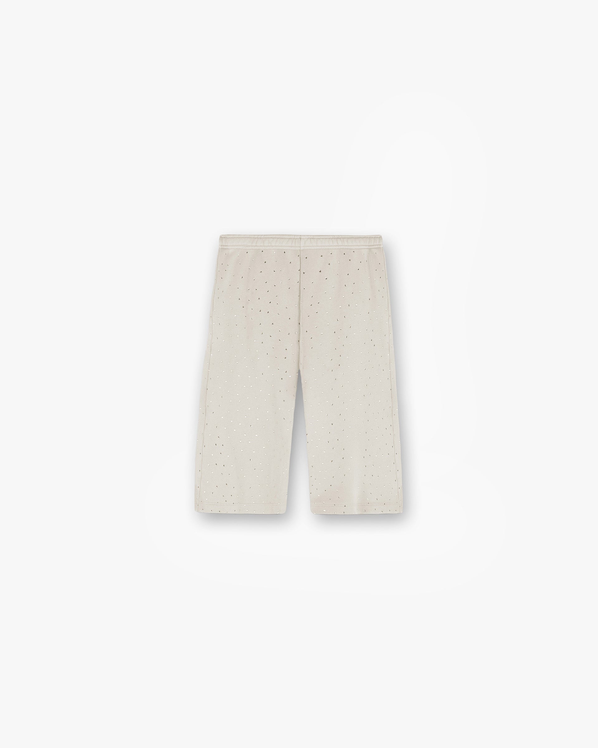 Front product image of a womens white shorts on a plain white background | Spark Shorts in Storm | Jersey shorts in aged white | Womens SS25 Shorts | Represent Clo