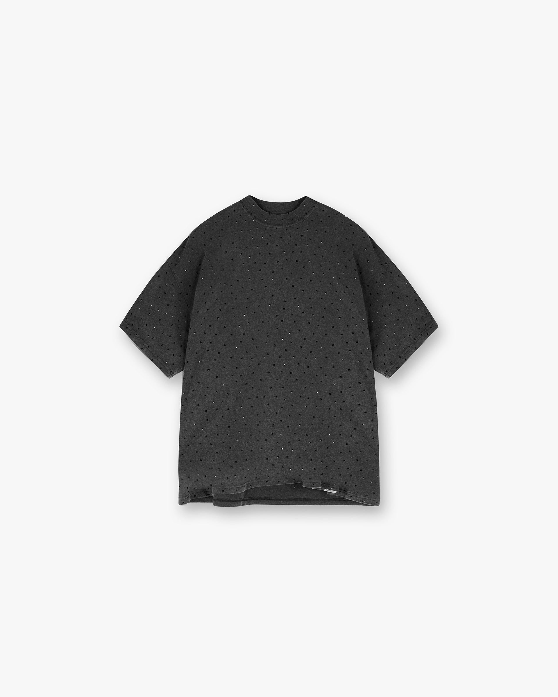 Front product image of a womens grey t-shirt on a plain white background | Spark T-Shirt in Washed Grey | Casual crew neck t-shirt | Womens SS25 Tops | Represent Clo