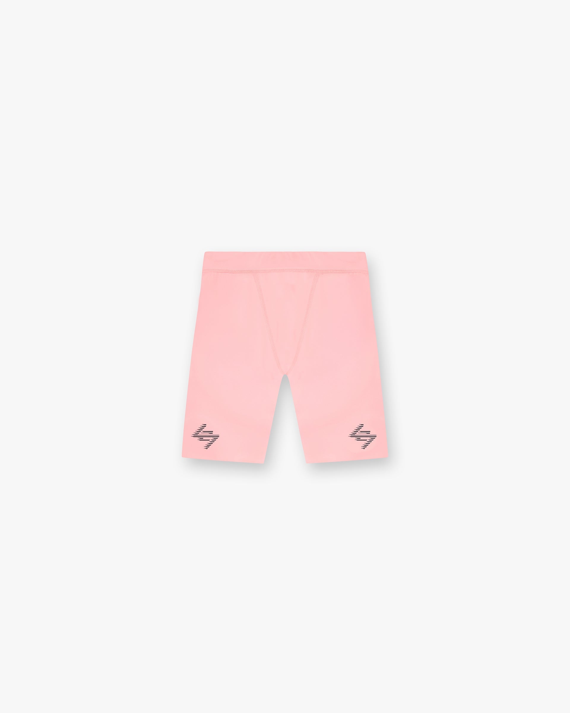 Front product image of womens pink half tight on a plain white background | 247 Los Angeles Half Tight in Pink | Half tight shorts with body skimming fit | 247 Shorts | Represent Clo