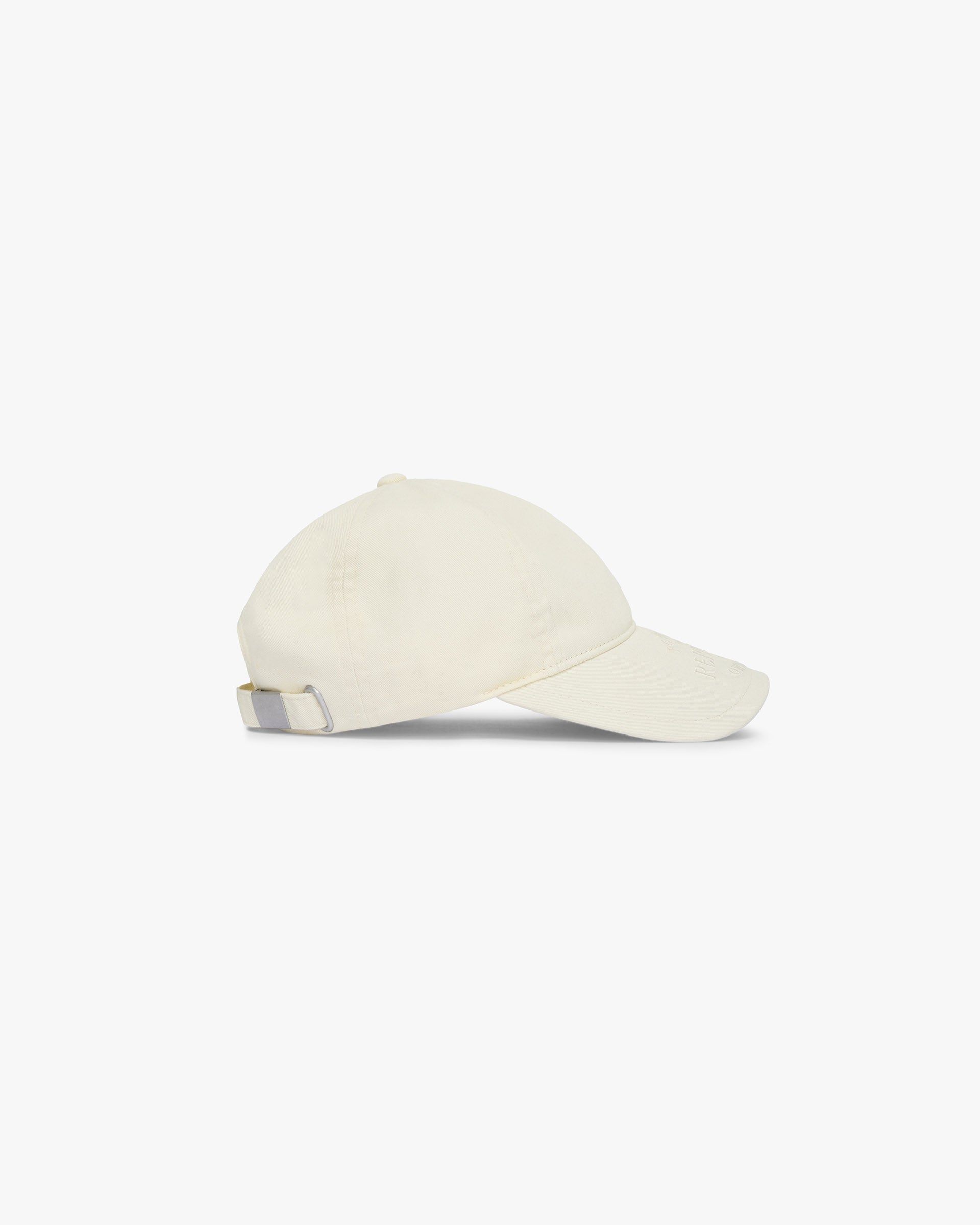 Back product image of a womens oatmeal cap on a plain white background | Field Cap in Oatmeal | Soft washed adjustable baseball cap | SS25 Accessories | Represent Clo