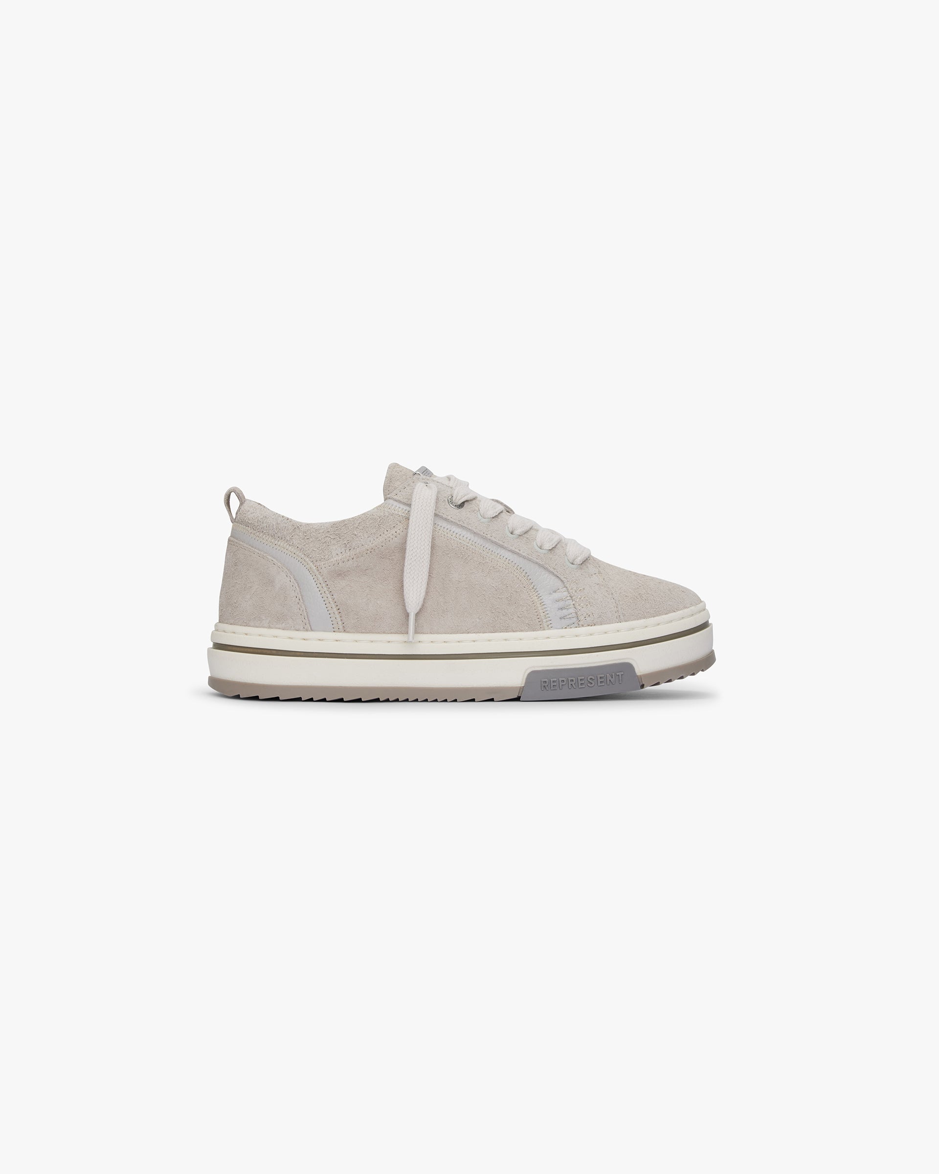 Front product image of a mens cashmere shoe on a plain white background | HTN Low in Cashmere | Footwear with premium design | SS24 Footwear | Represent Clo