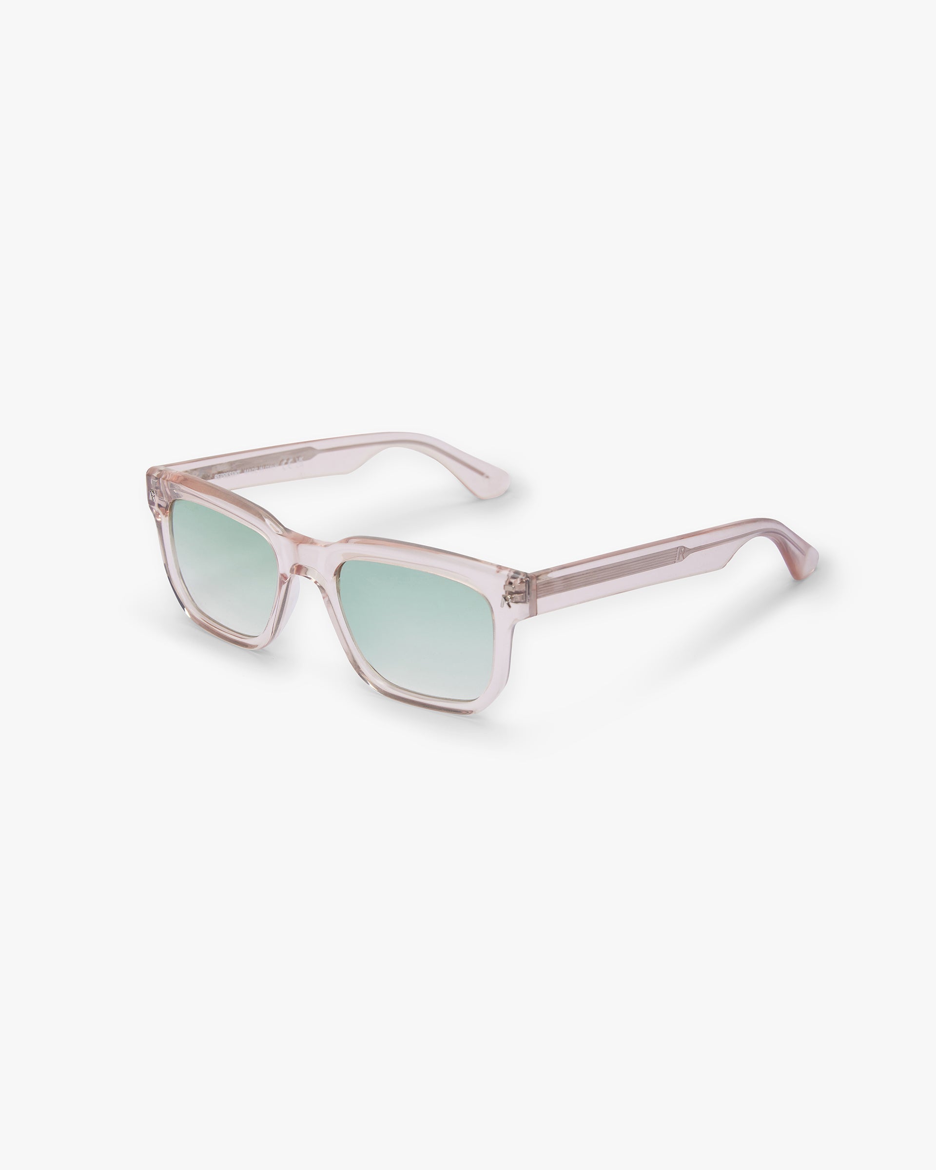 Back product image of mens pink sunglasses on a plain white background | Represent Hamptons Sunglasses in Pink Transparent | Acetate frames with gradient lenses | SS24 Accessories | Represent Clo