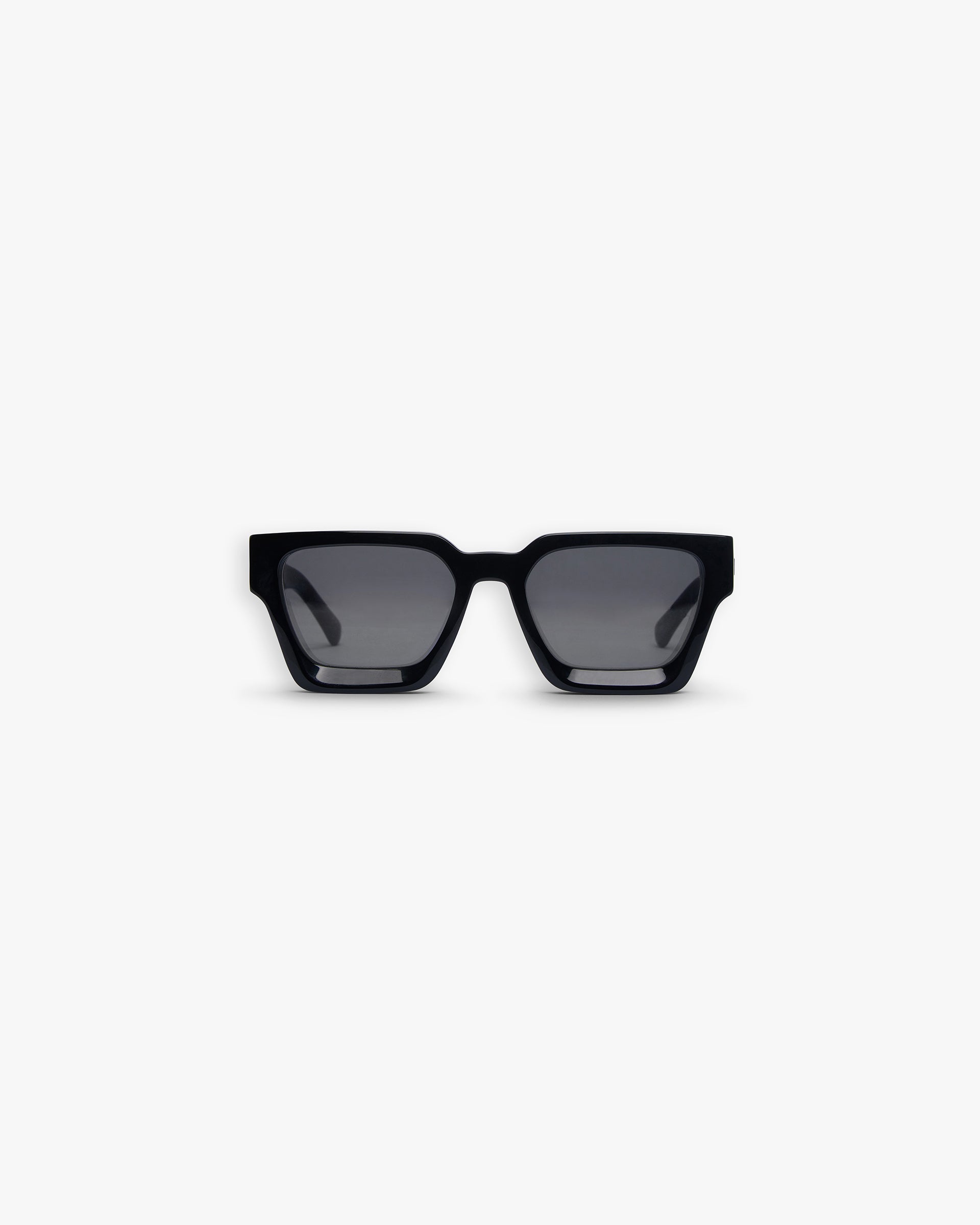 Front product image of mens black sunglasses on a plain white background | Represent California Sunglasses in Jet Black | High-end UV protection sunglasses | SS24 Accessories | Represent Clo