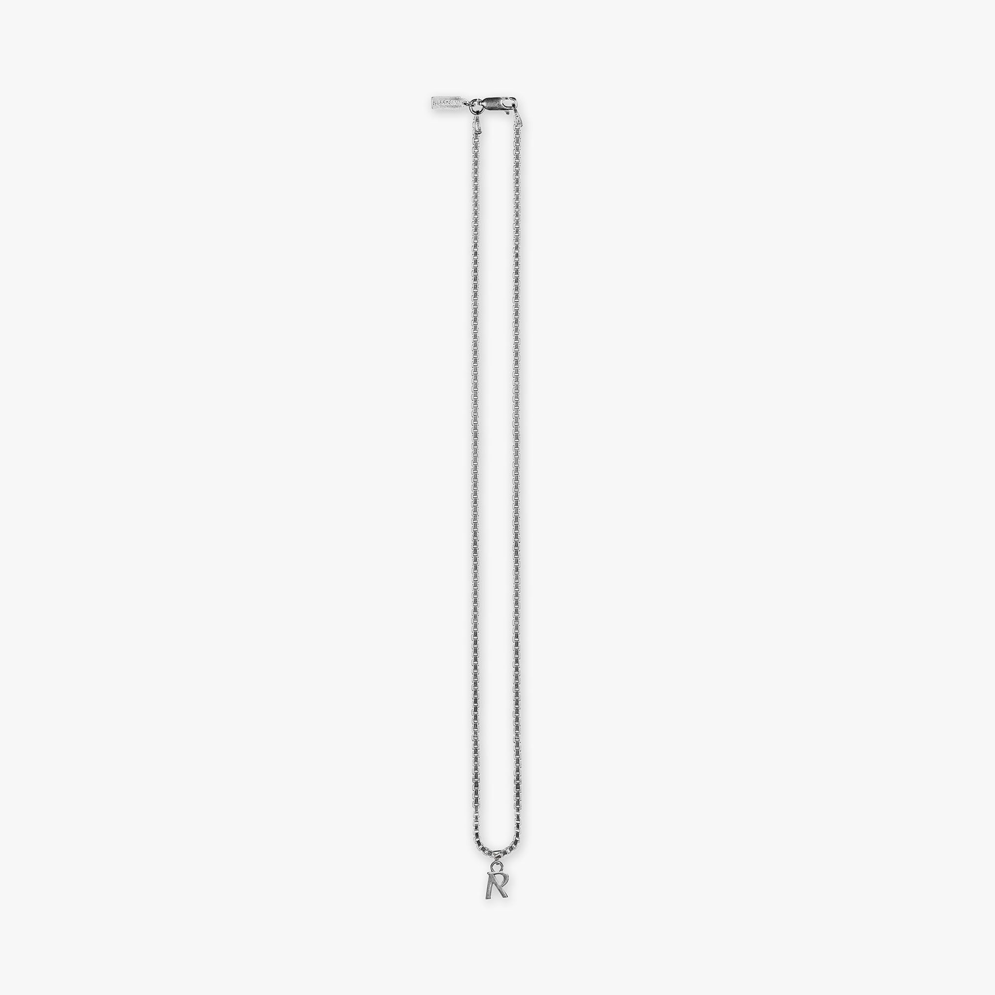 Anhänger mit Initiale R - Gebürstetes Silber