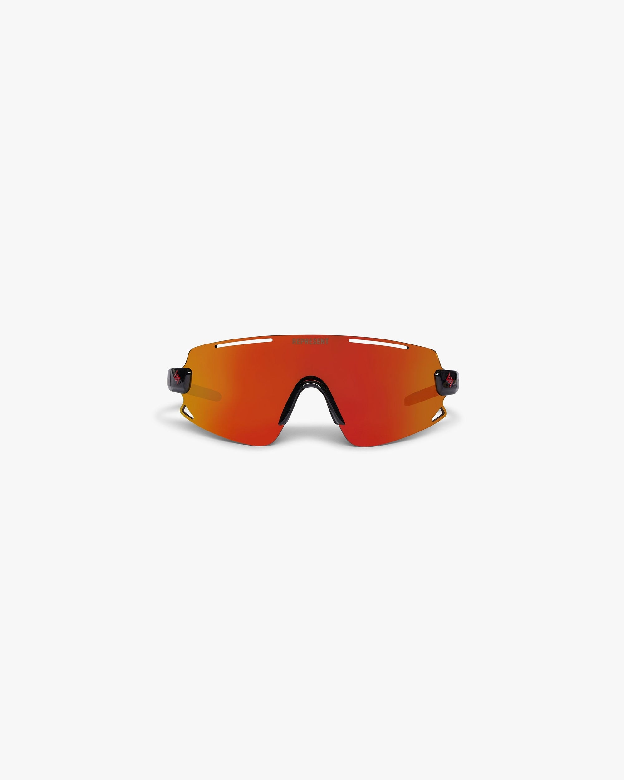Front product image of burnt cherry sunglasses on a plain white background | 247 Terra Sunglasses in Burnt Cherry | Luxury sunglasses with 4-way stretch nylon | 247 Accessories | Represent Clo