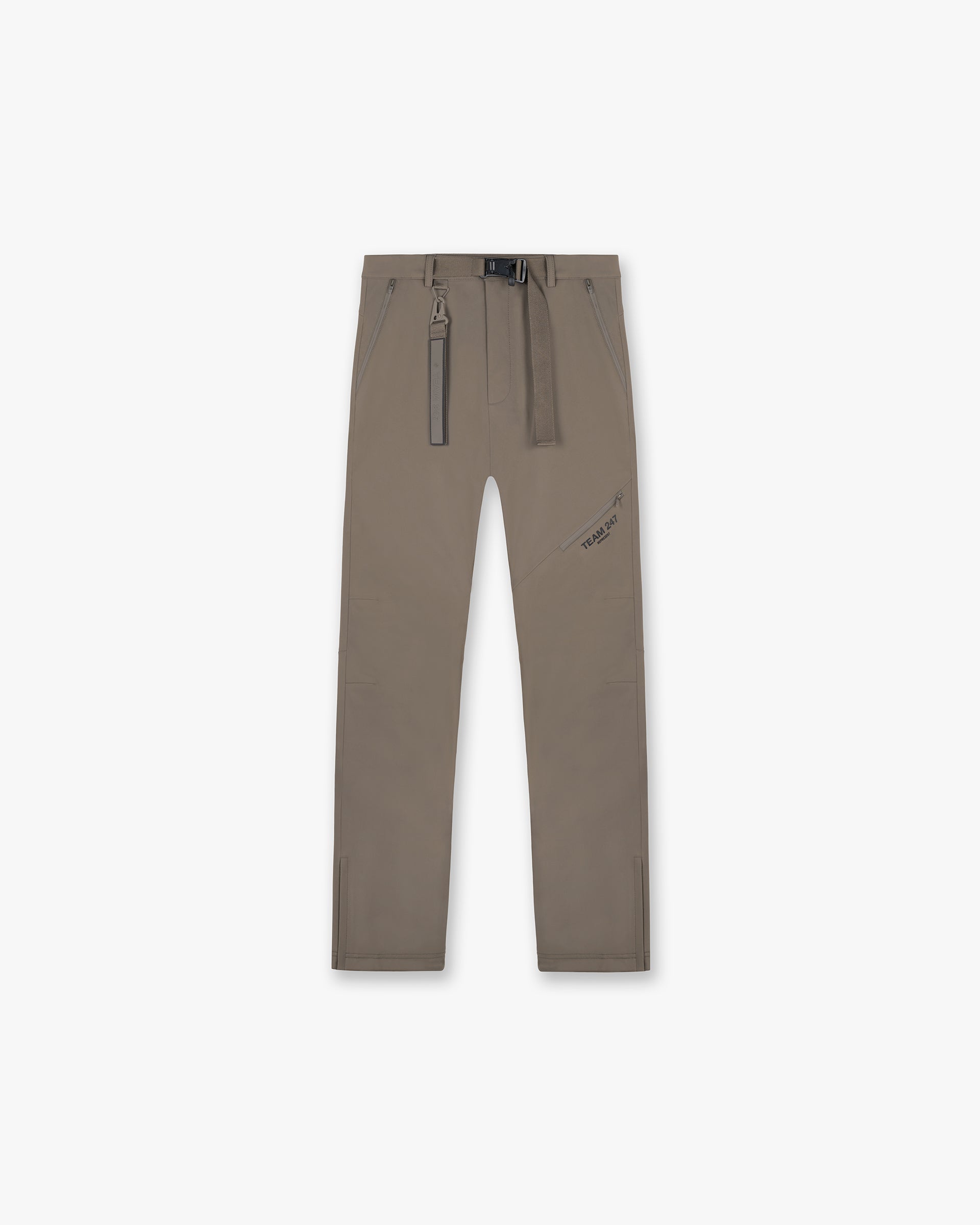 Front product image of mens army green pants on a plain white background | Team 247 Mission Pant in Army | Cargo swim shorts with fixed waistband and cargo flap pockets | 247 Pants | Represent Clo