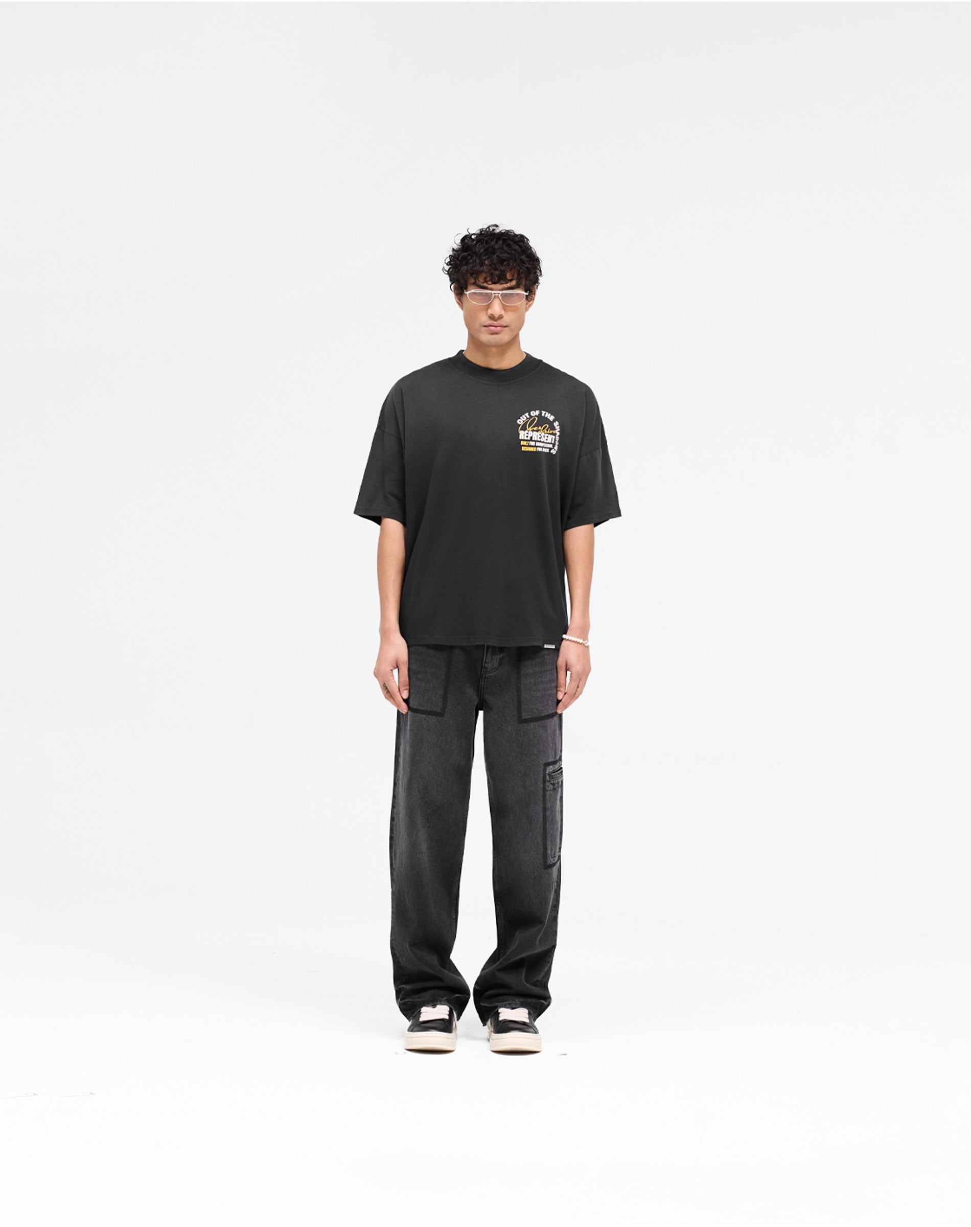 Out Of The Shadows T-Shirt - Stained Black
