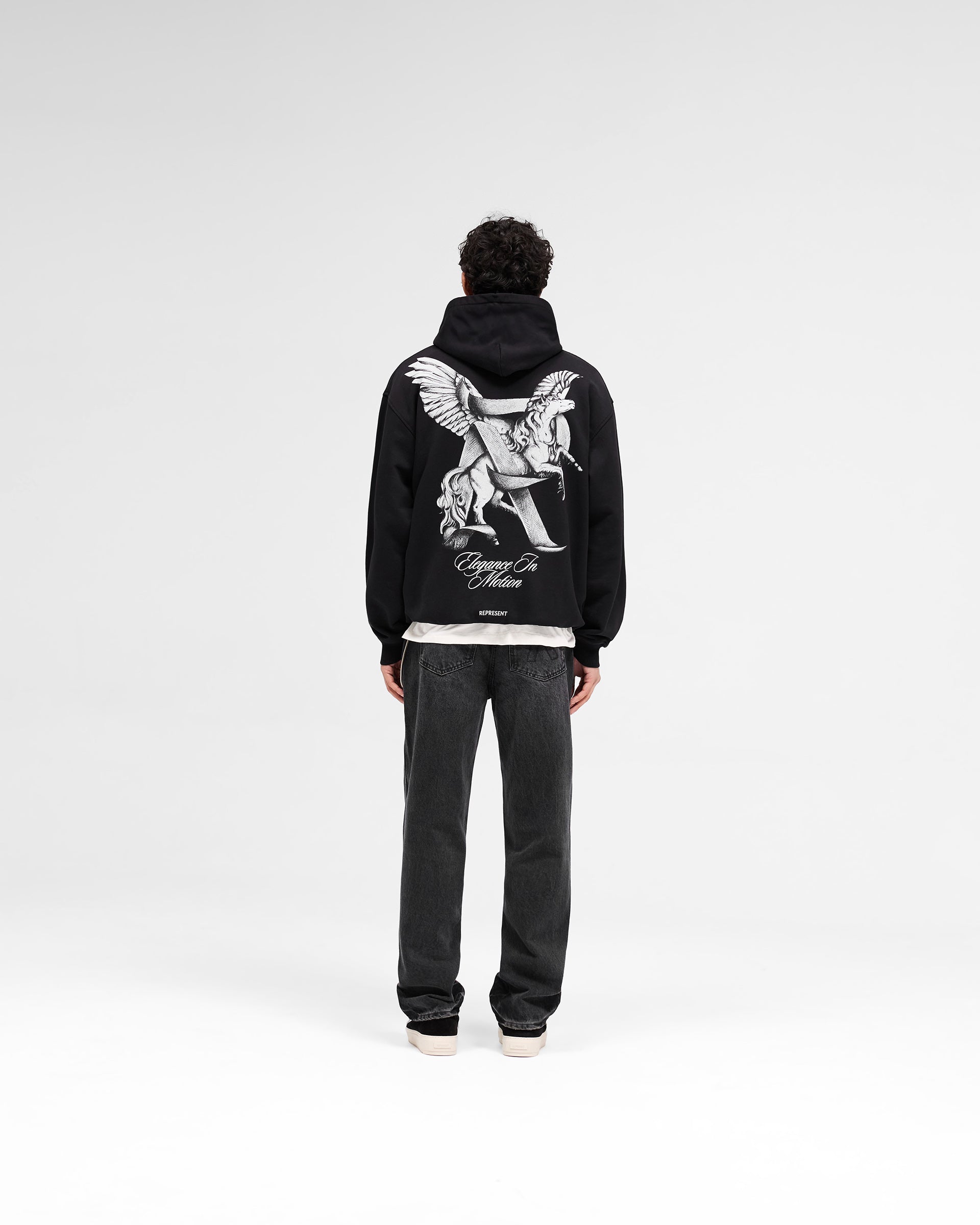 Elegance In Motion Hoodie - Jet Black
