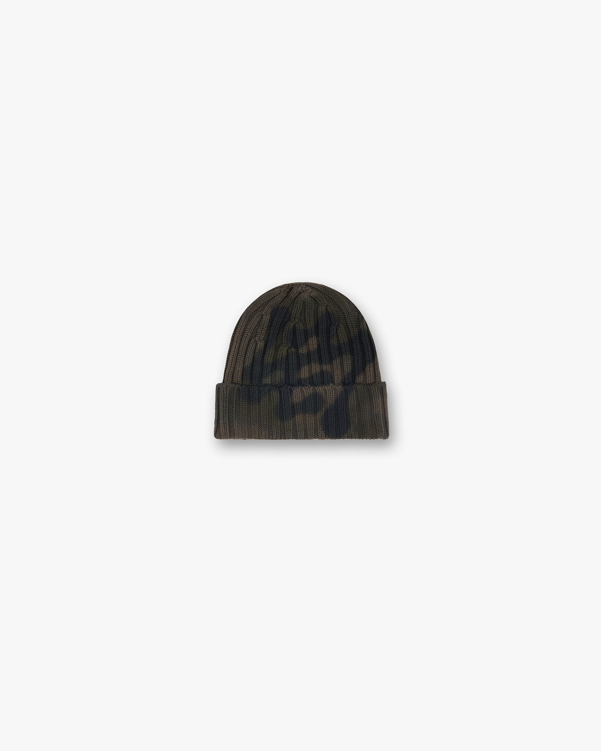 Front product image of a mens brown beanie on a plain white background | 247 Heavy Rib Beanie in Terrain | Heavy ribbed beanie | 247 Accessories | Represent Clo