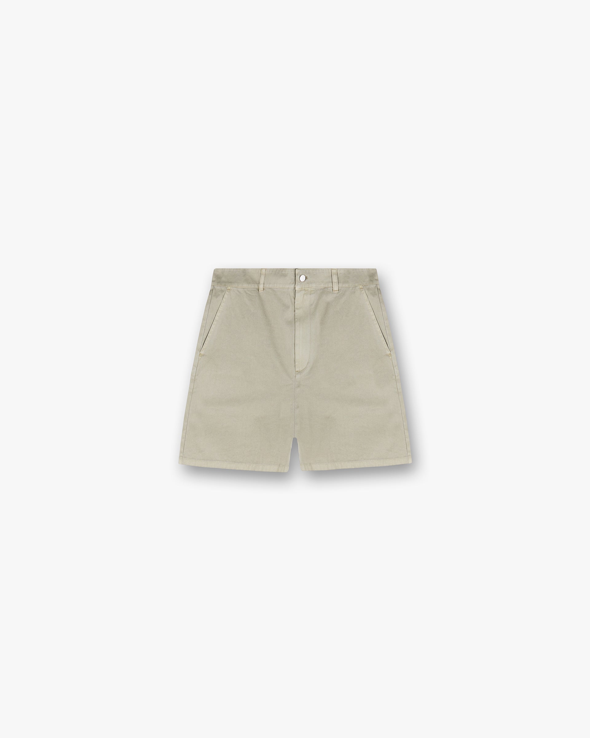 Front product image of mens beige shorts on a plain white background | Cotton Tailored Short in Beige | Tailored shorts | SS25 Shorts | Represent Clo
