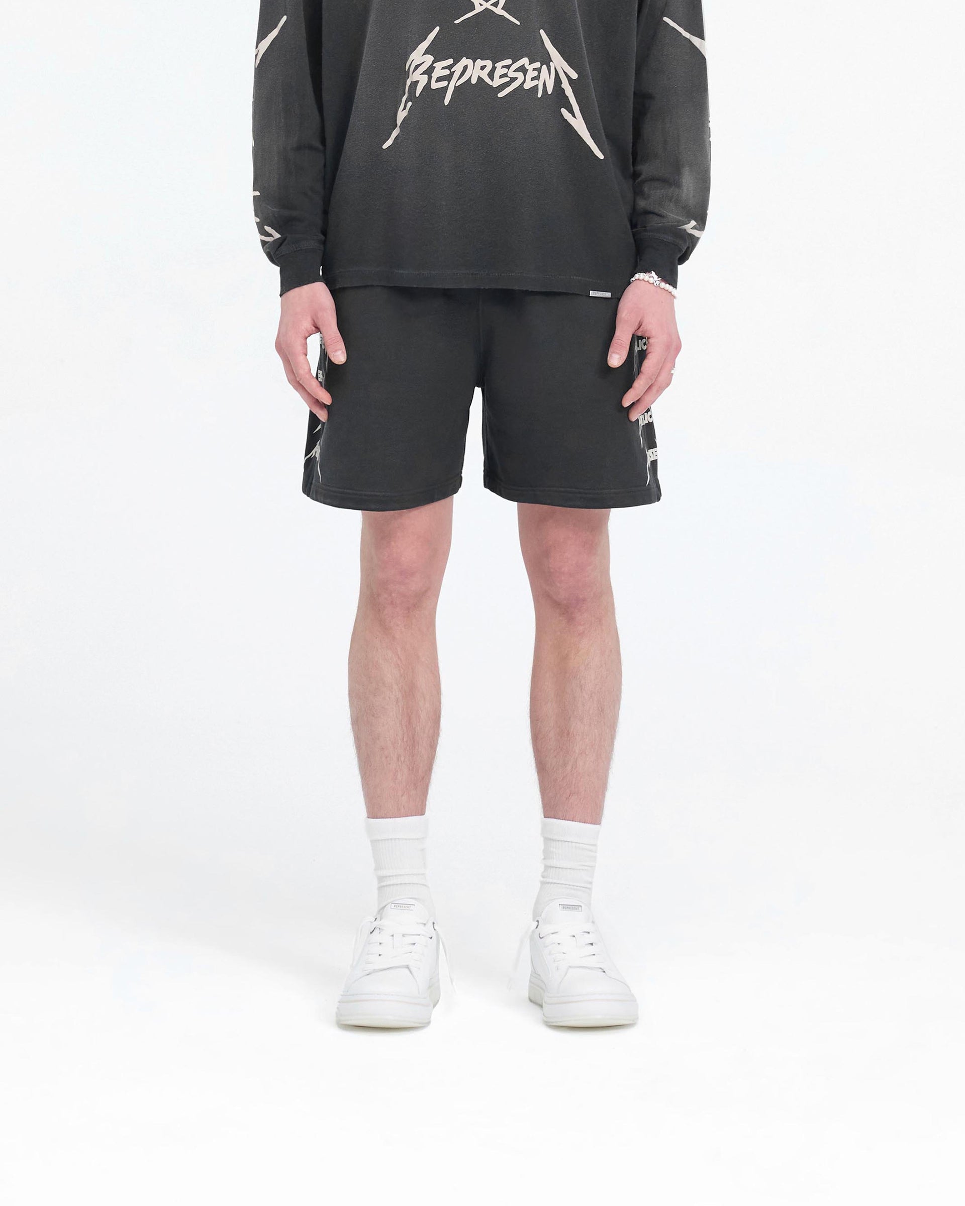 Represent X Metallica Local Crew Short - Stained Black