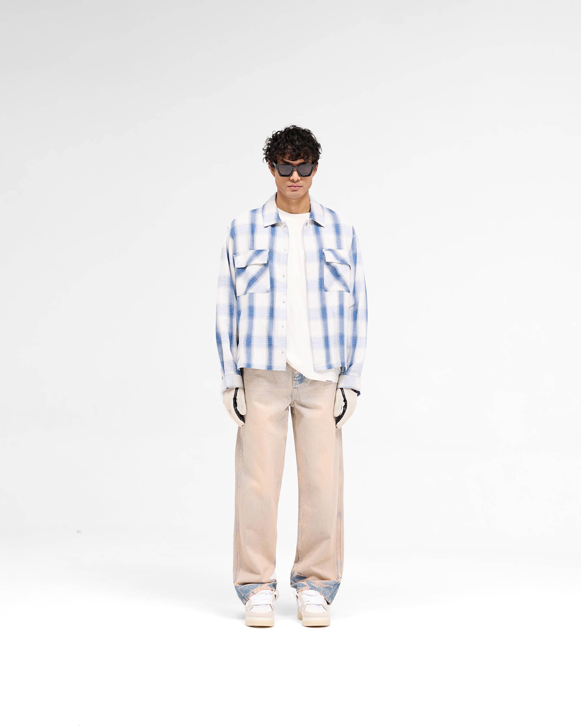 Season Flannel Shirt - Mid Blue