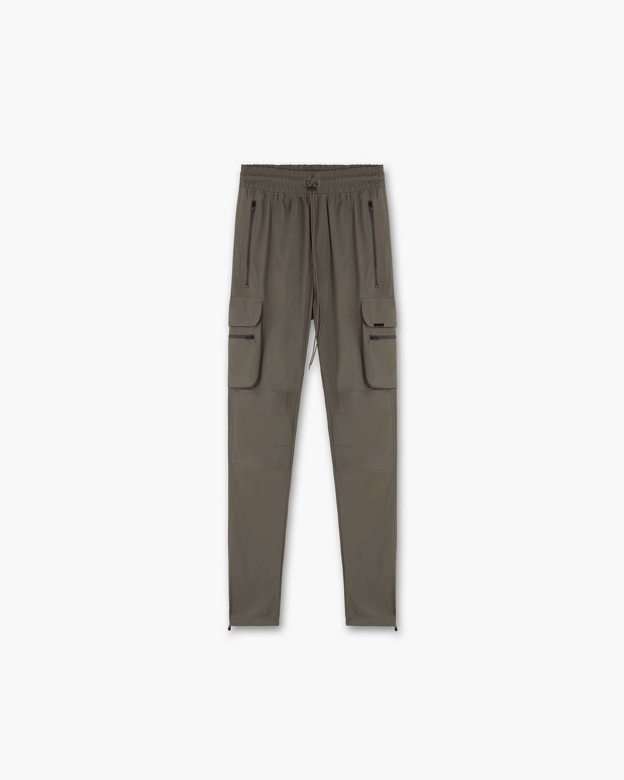 Front product image of mens olive pants on a plain white background | 247 Pant in Olive | Relaxed fit pants with elasticated waistband | 247 Pants | Represent Clo