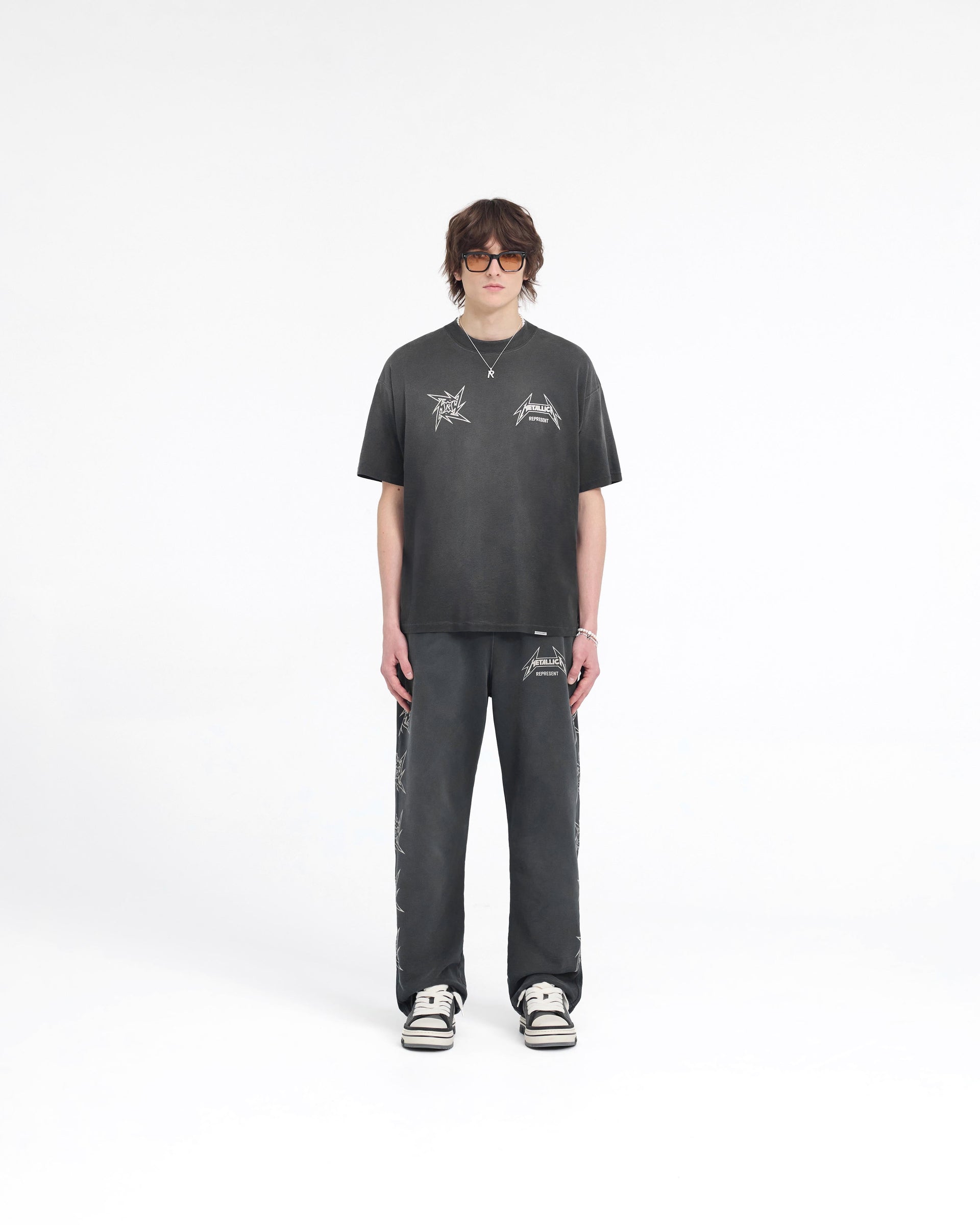Represent X Metallica™️ Local Crew T-Shirt – Schwarz gebeizt