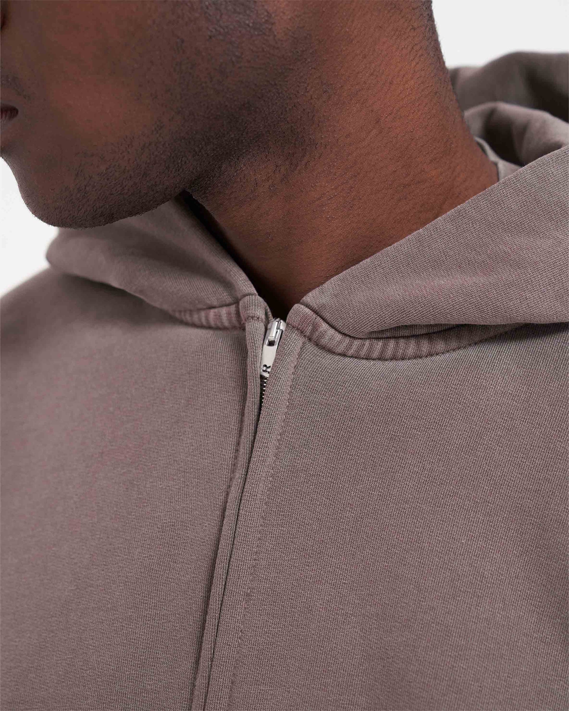 Initial Zip Hoodie - Fog