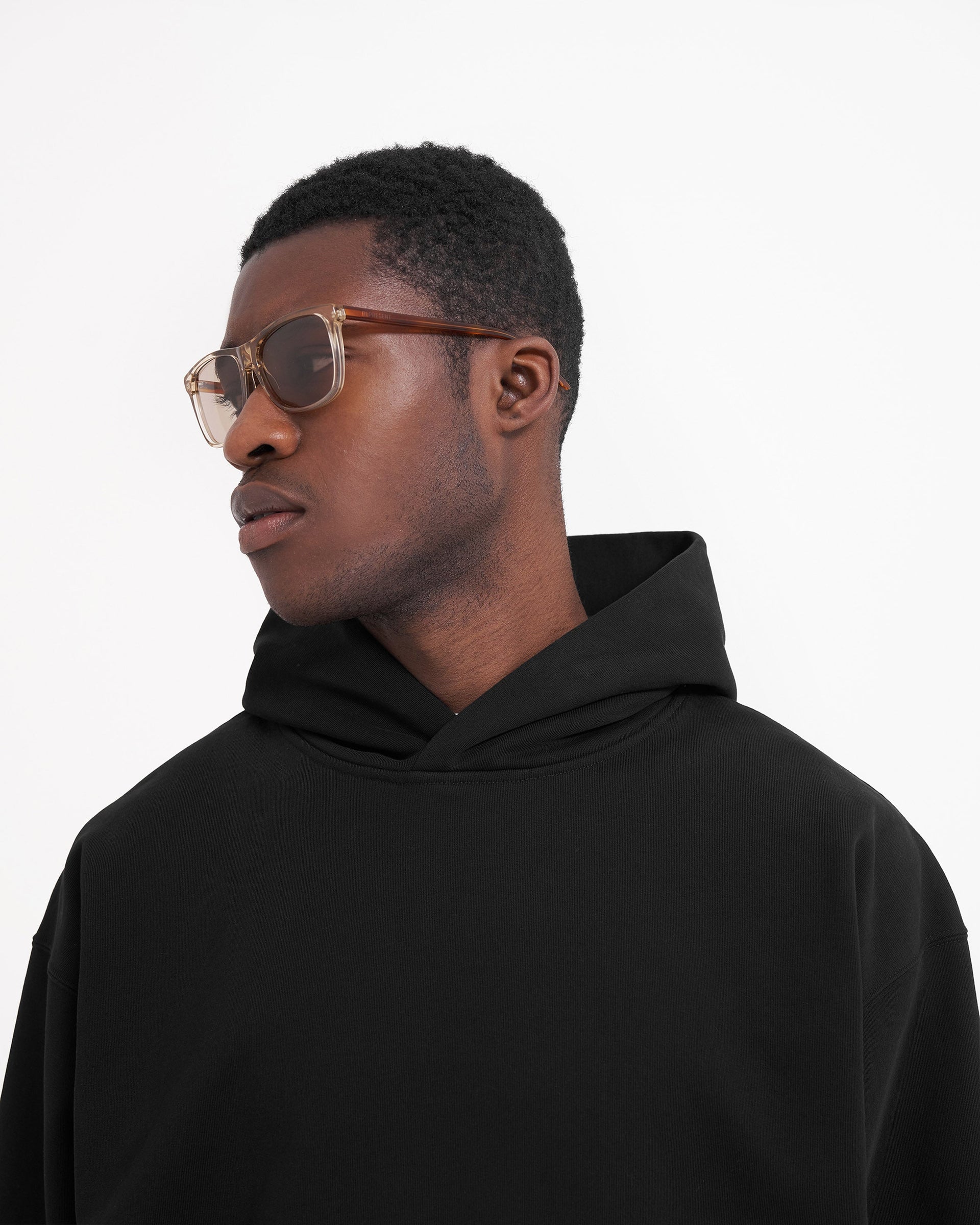 Kapuzenpullover mit Initialen - Tiefschwarz