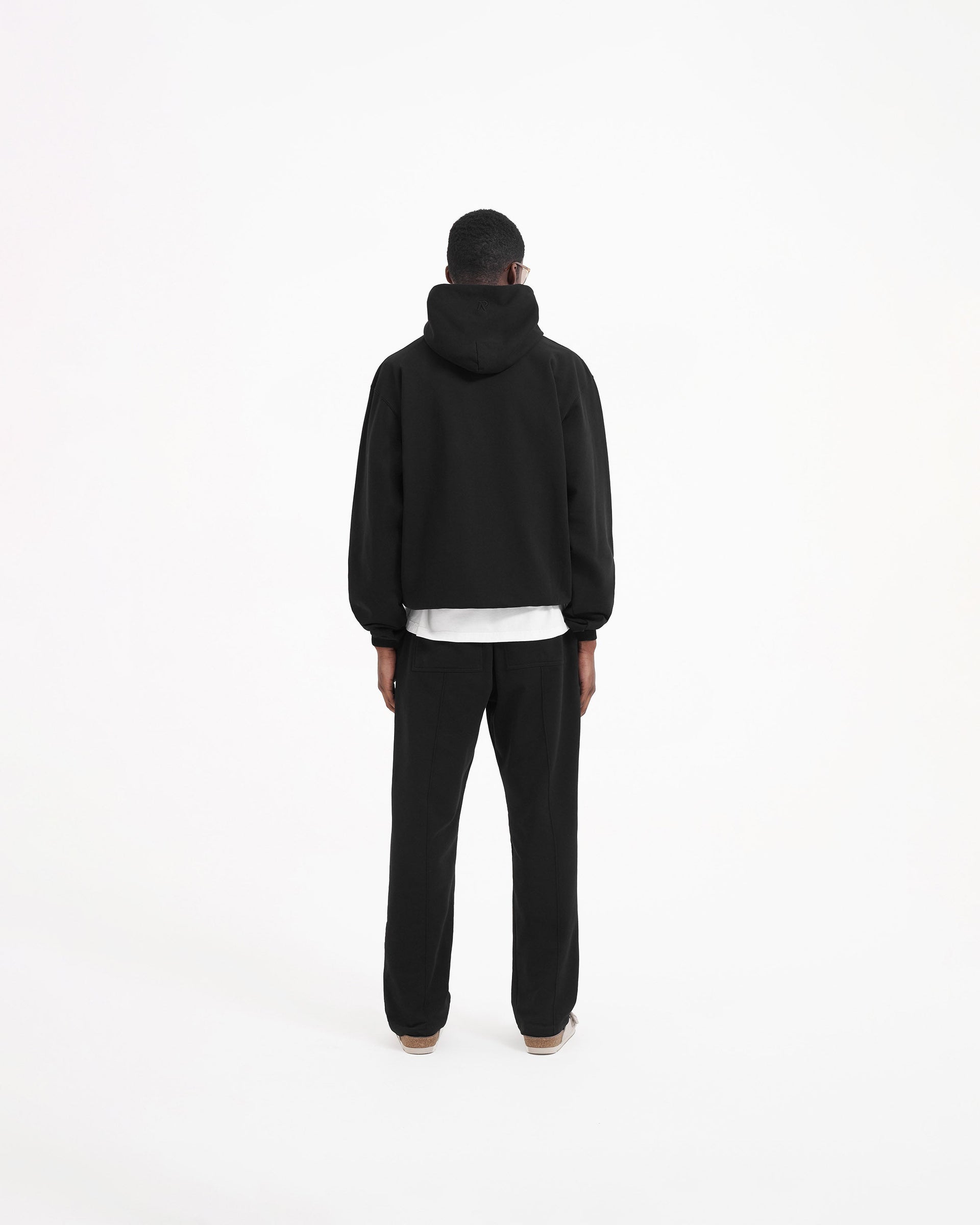 Kapuzenpullover mit Initialen - Tiefschwarz