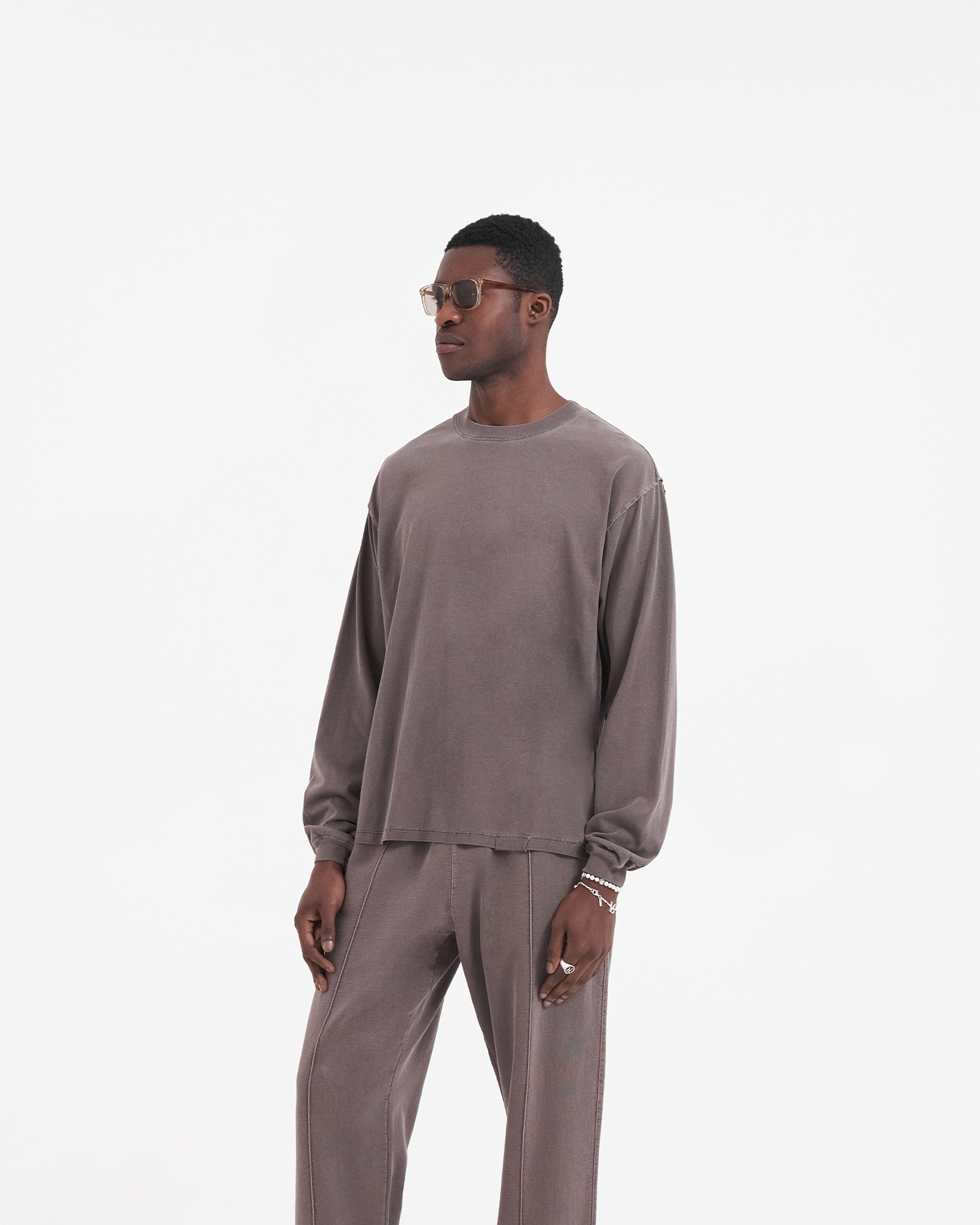 Initial Long Sleeve T-Shirt - Fog