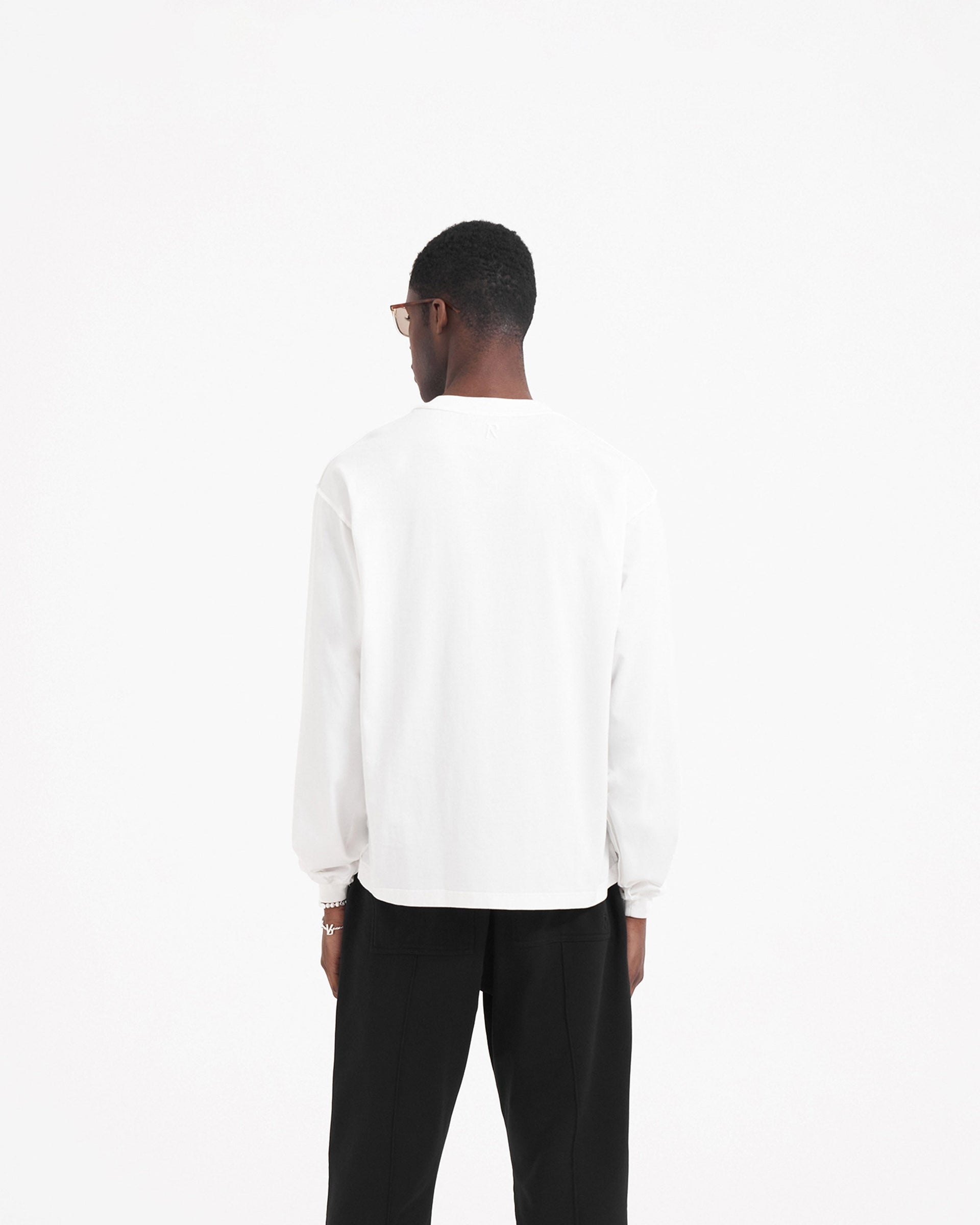 Initial Long Sleeve T-Shirt - Flat White