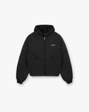 Nylon Hooded Bomber Jacket