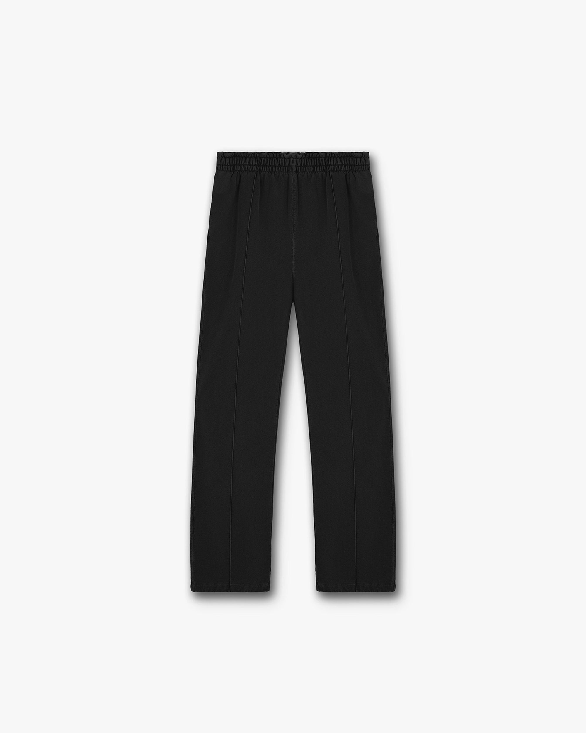 Front product image of a mens black sweatpant on a plain white background | Initial Sweatpant in Jet Black | Sweatpants with relaxed fit | Initial Pants | Represent Clo