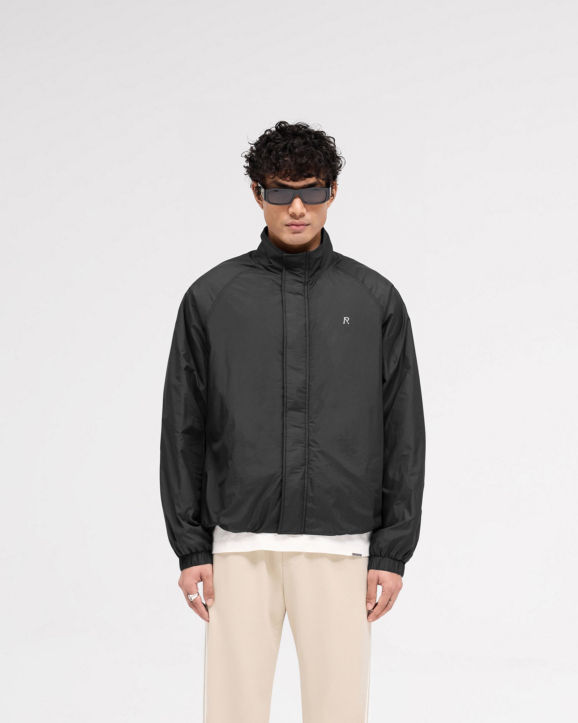 Funnel Neck Jacket - Black
