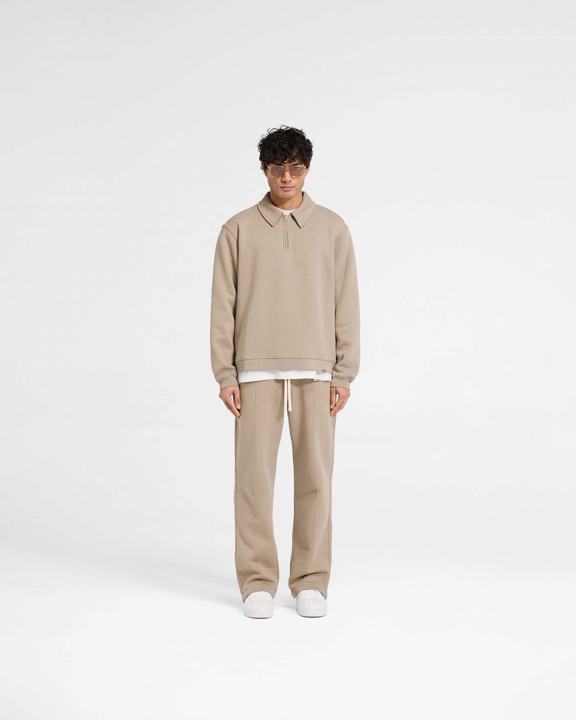 Initial Boxy Quarter Zip - Dune