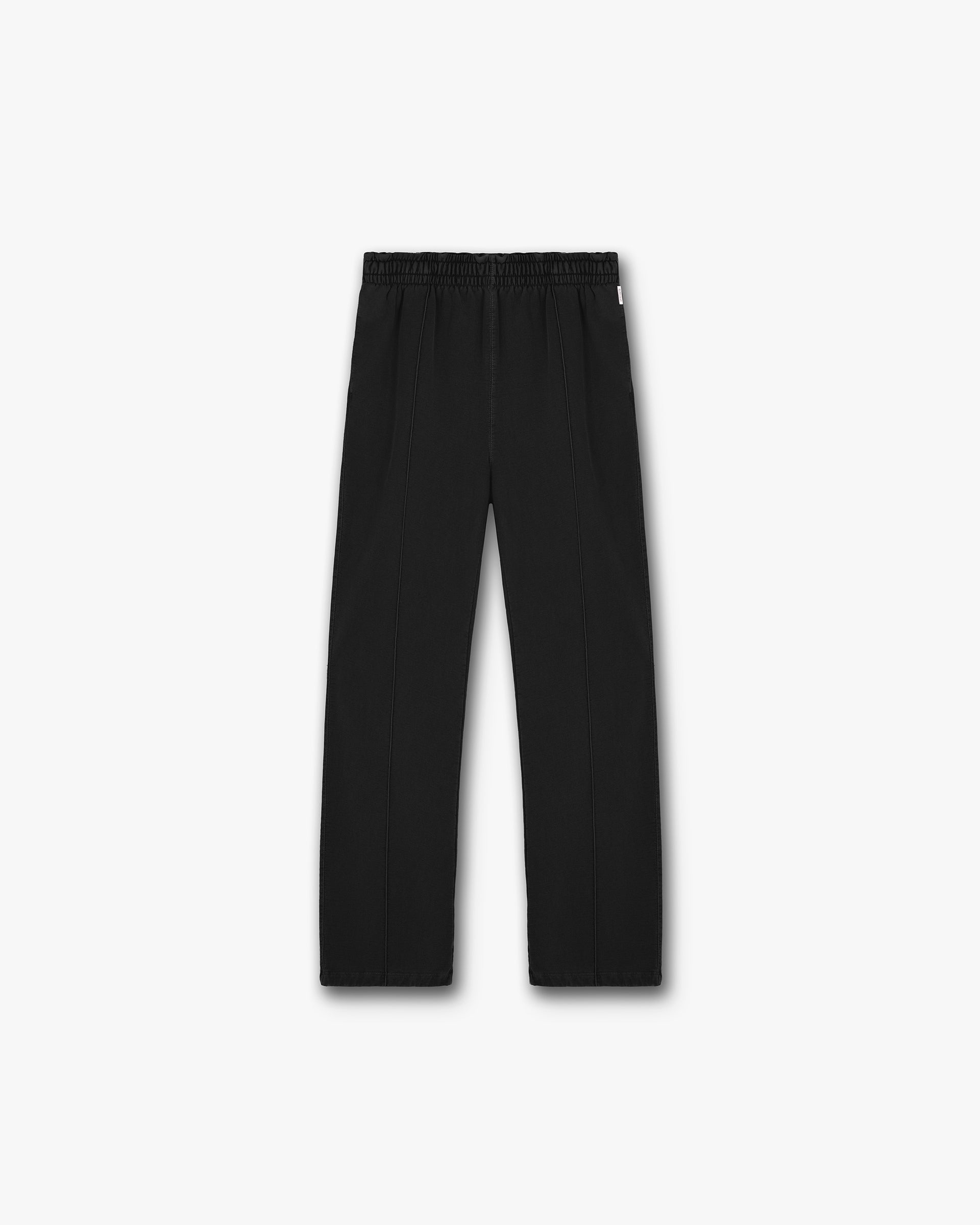 Front product image of mens black sweatpants on a plain white background | Initial Sweatpant in Black | Sweatpant with signature relaxed fit | Initial Pants | Represent Clo