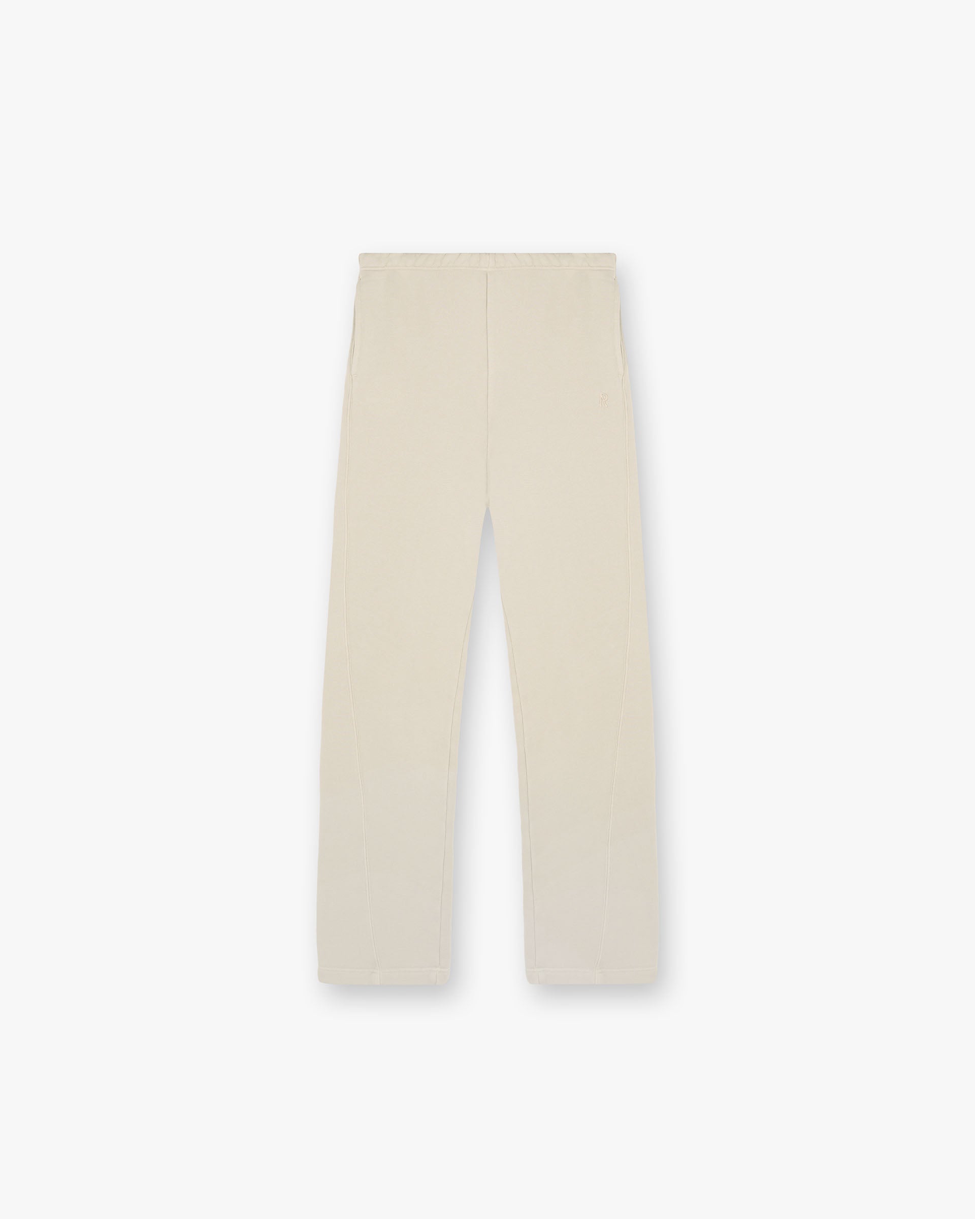 Front product image of a womens grey joggers on a plain white background | Initial Twisted Seam Jogger in Storm | Twisted seam design joggers | Womens Initial Bottoms | Represent Clo