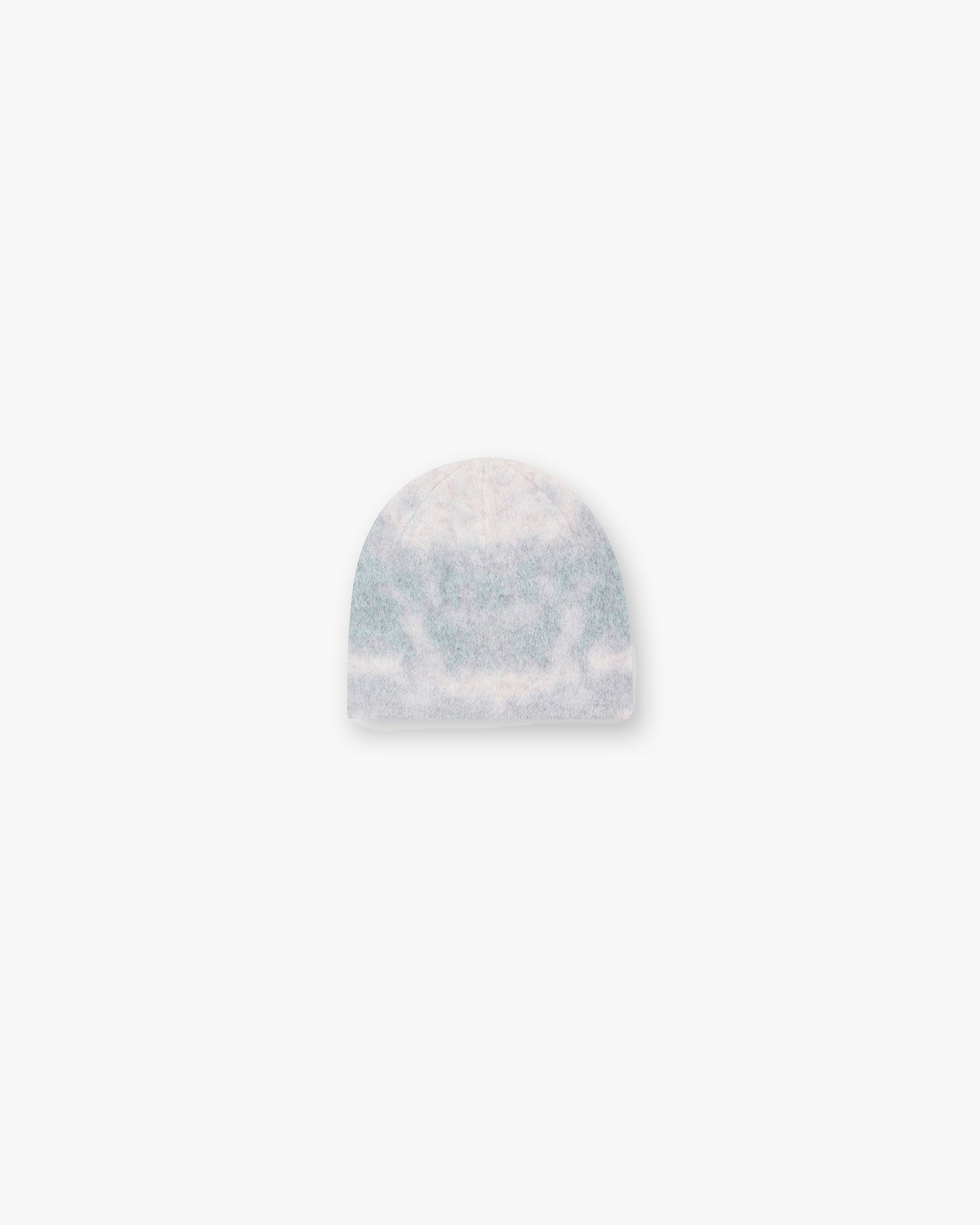 Front product image of a mens grey knit beanie on a plain white background | Abstract Knit Beanie in Rock | Knit beanie designed for performance | FW24 Accessories | Represent Clo