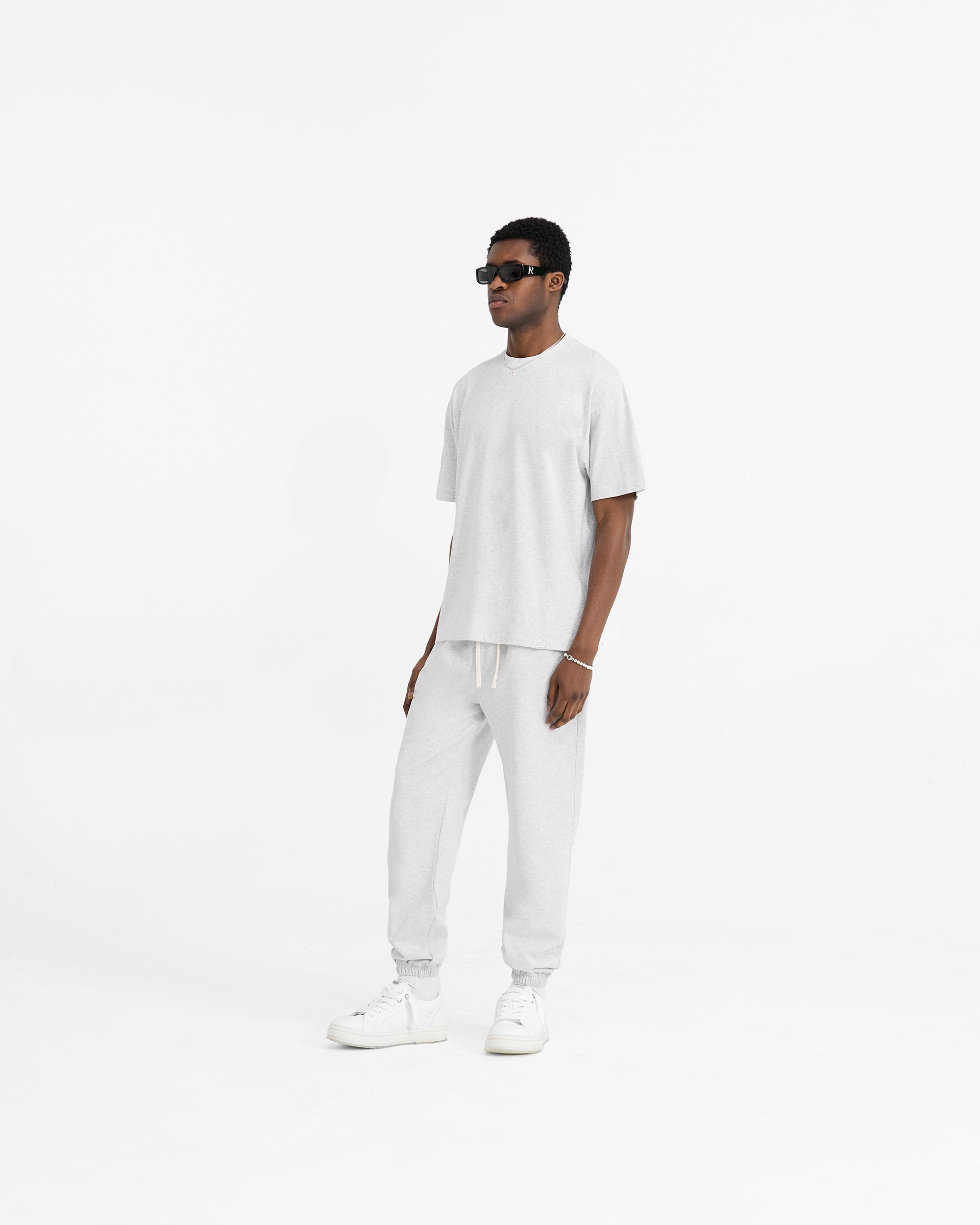 Initial Cuffed Sweatpant - Ice Grey Marl