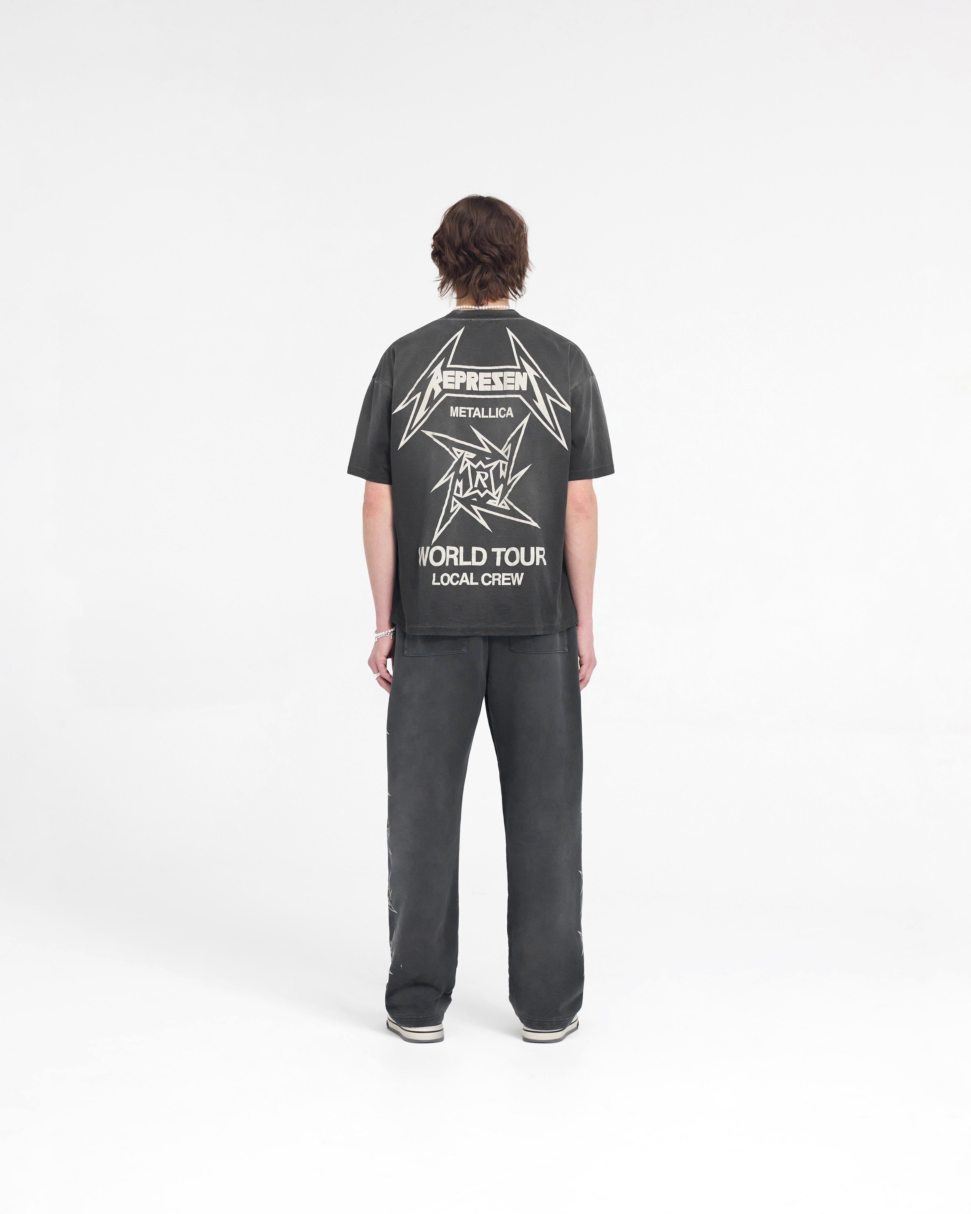 Represent X Metallica™️ Local Crew T-Shirt – Schwarz gebeizt