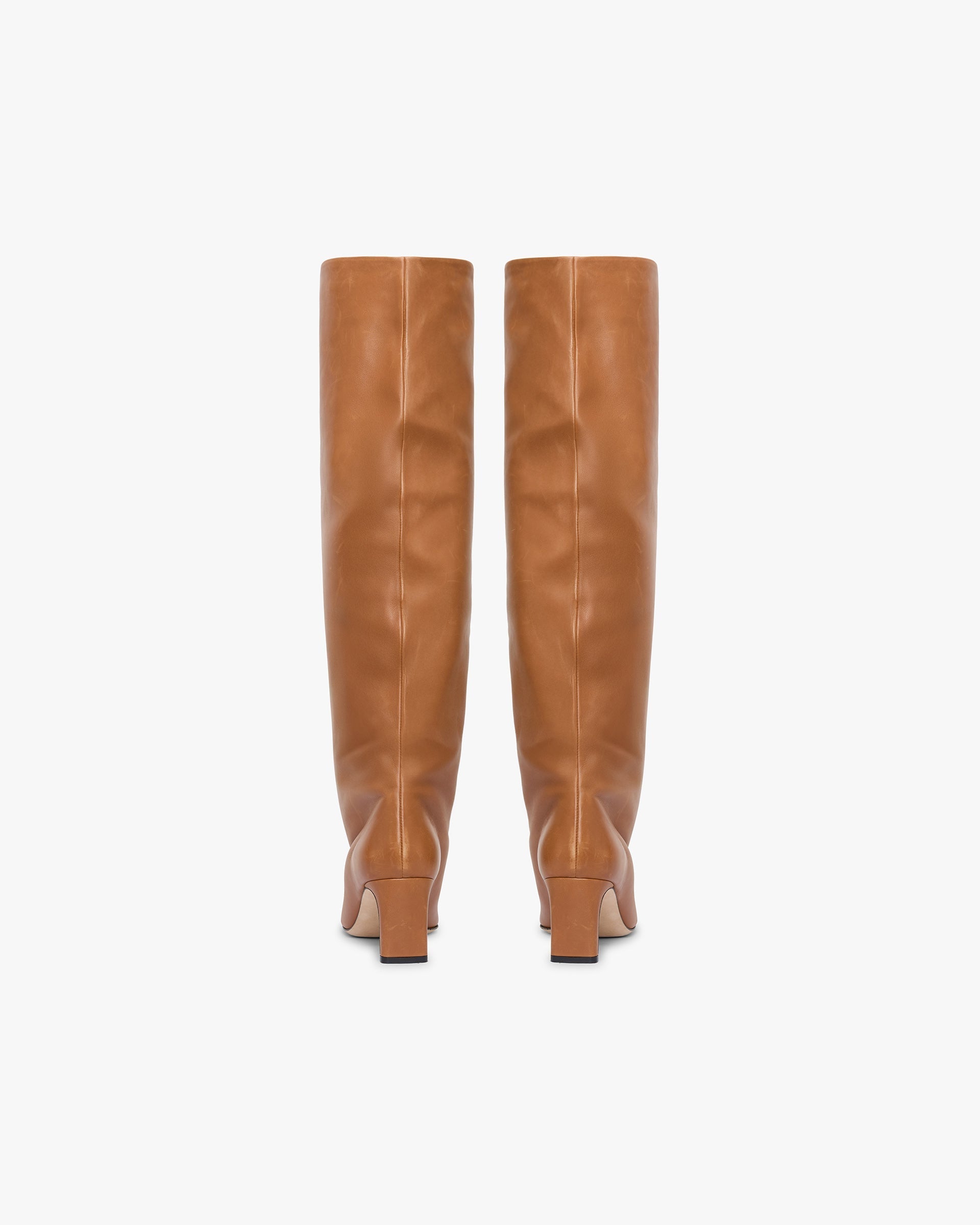 Square Toe Knee Boot - Tan