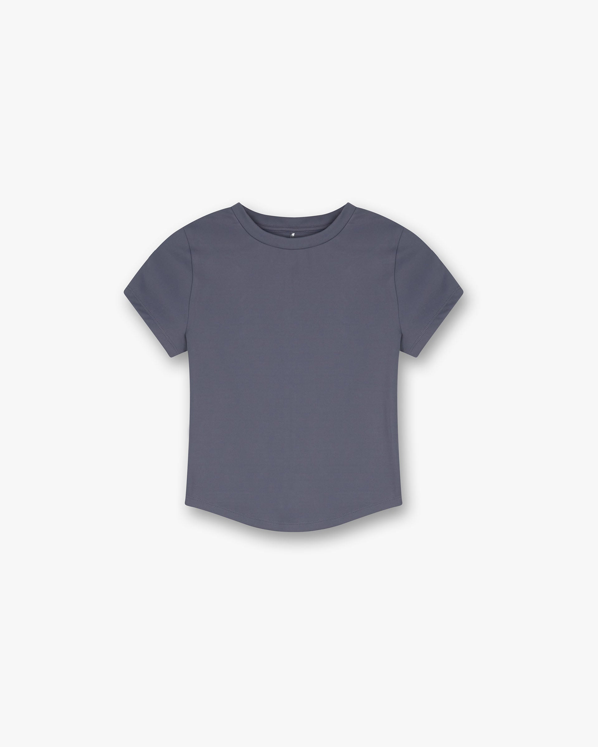 Front product image of a womens grey t-shirt on a plain white background | Owners Club Baby T-Shirt in Grey | Regular fit womens t-shirt | Womens Tops | Represent Clo