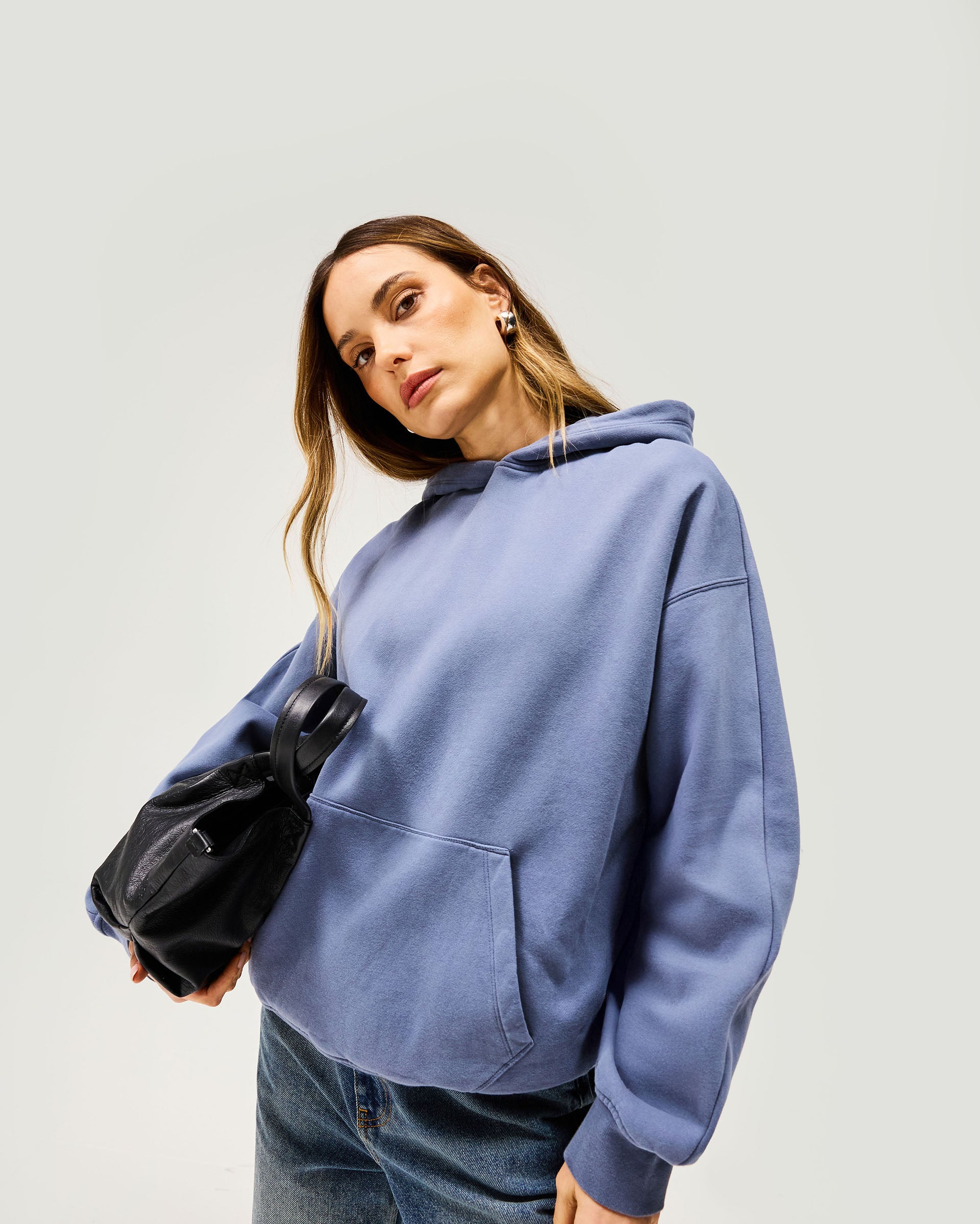 Owners Club Boyfriend Hoodie - Steel Blue