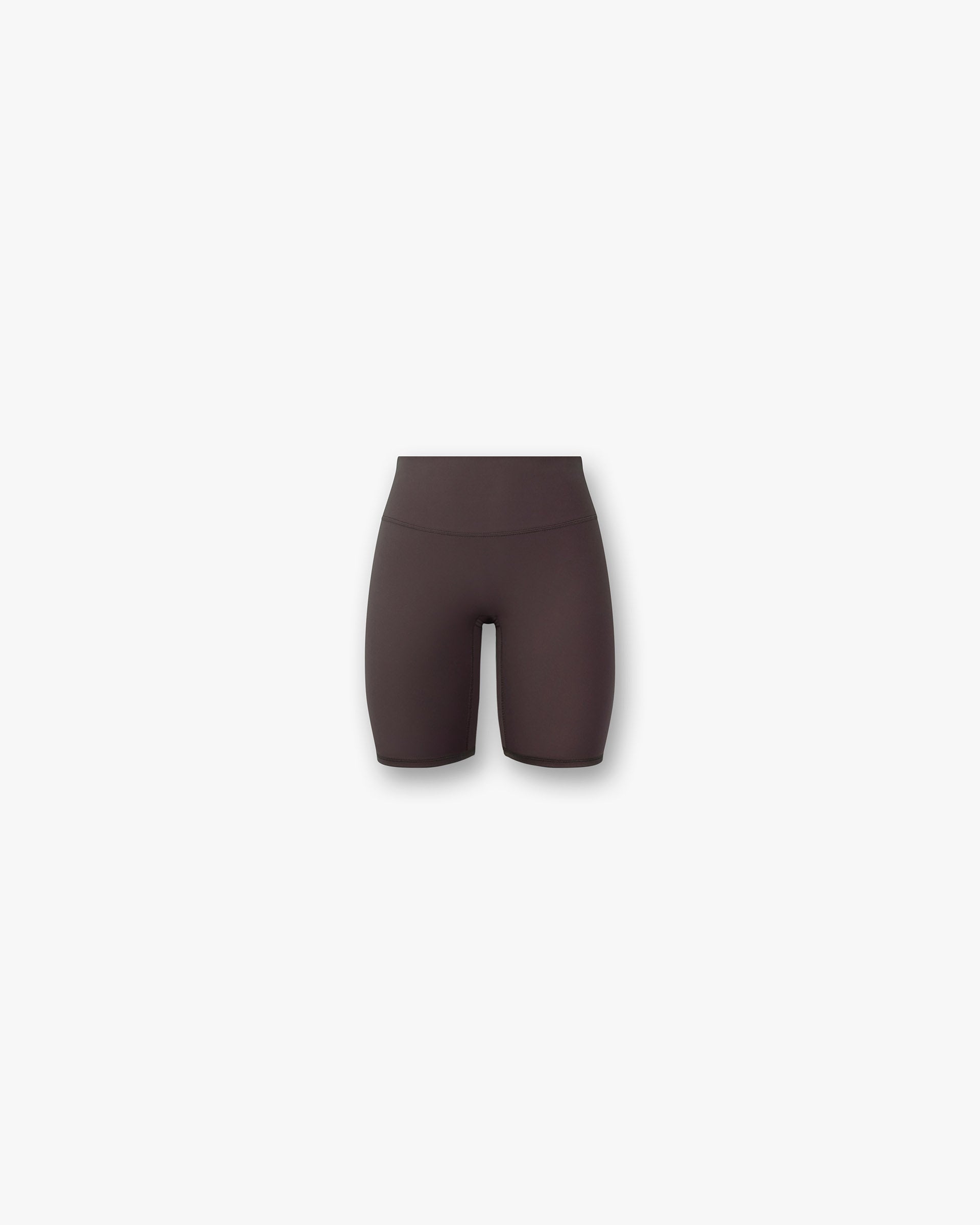 Front product image of womens black shorts on a plain white background | Owners Club Longerline Bike Short in Black Coffee | Longerline bike shorts | Womens Owners Club Shorts | Represent Clo