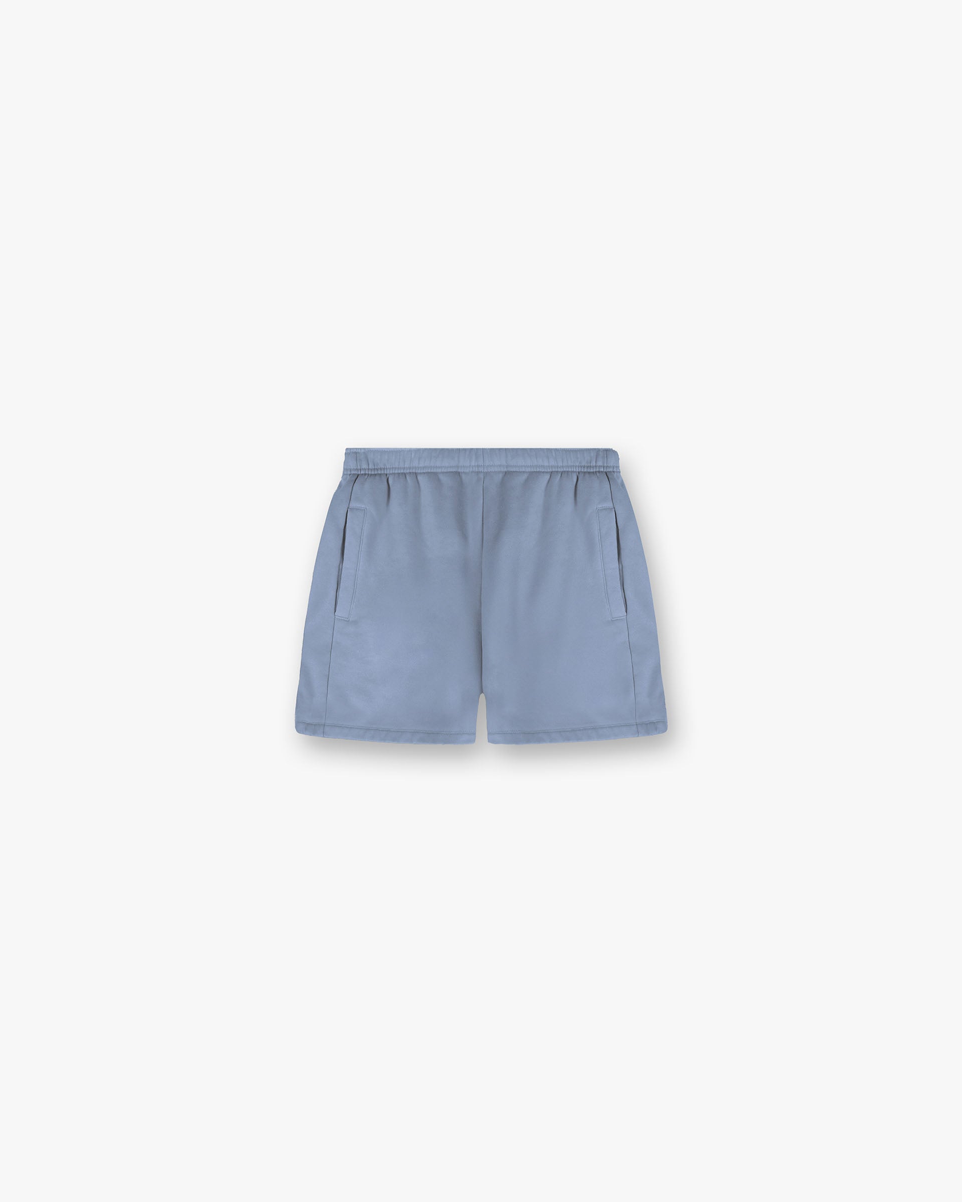 Front product image of womens blue shorts on a plain white background | Owners Club Short in Steel Blue | Relaxed fit mid weight brushed cotton shorts | Womens Owners Club Shorts | Represent Clo