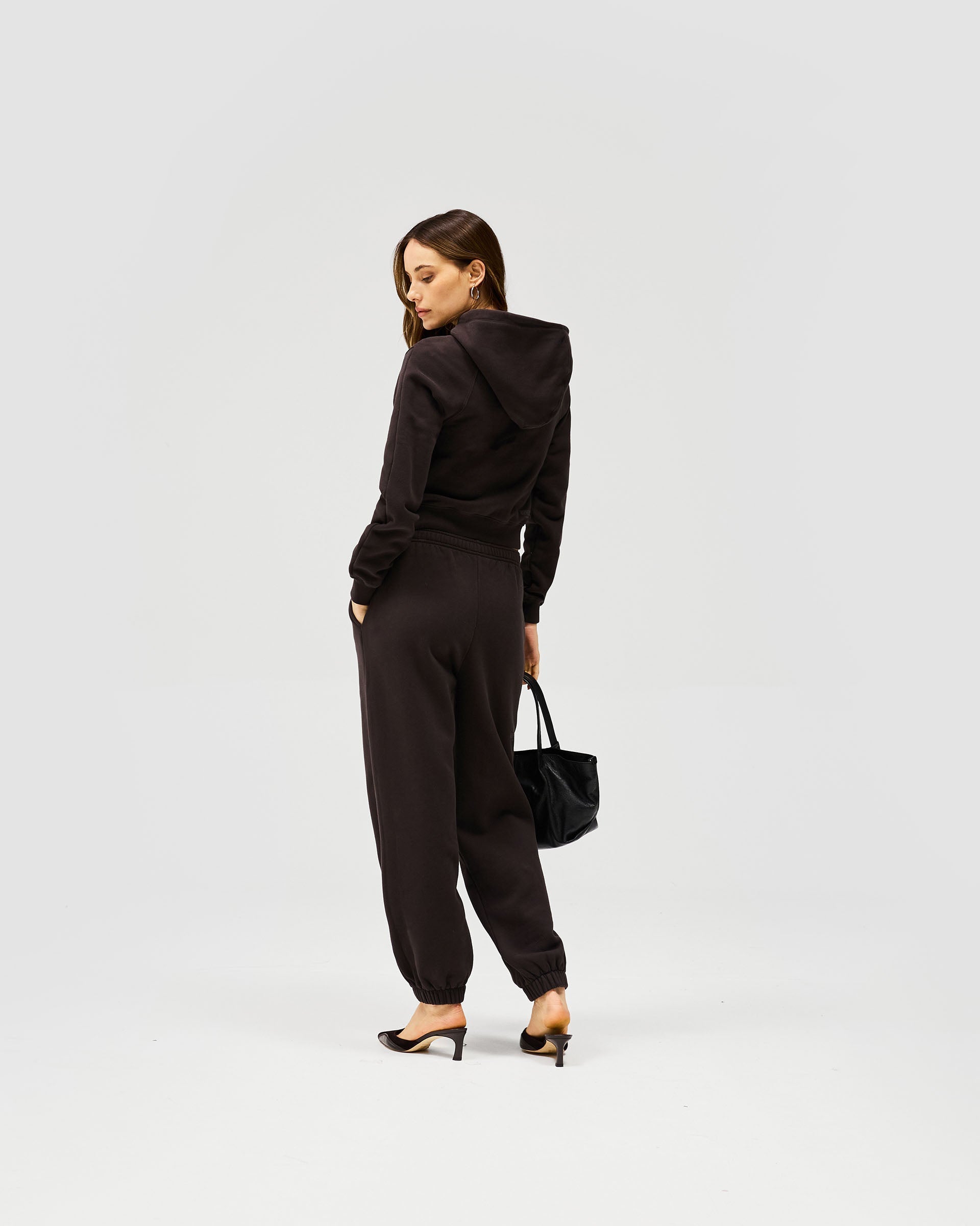Owners Club Slim Zip Hoodie - Black Coffee