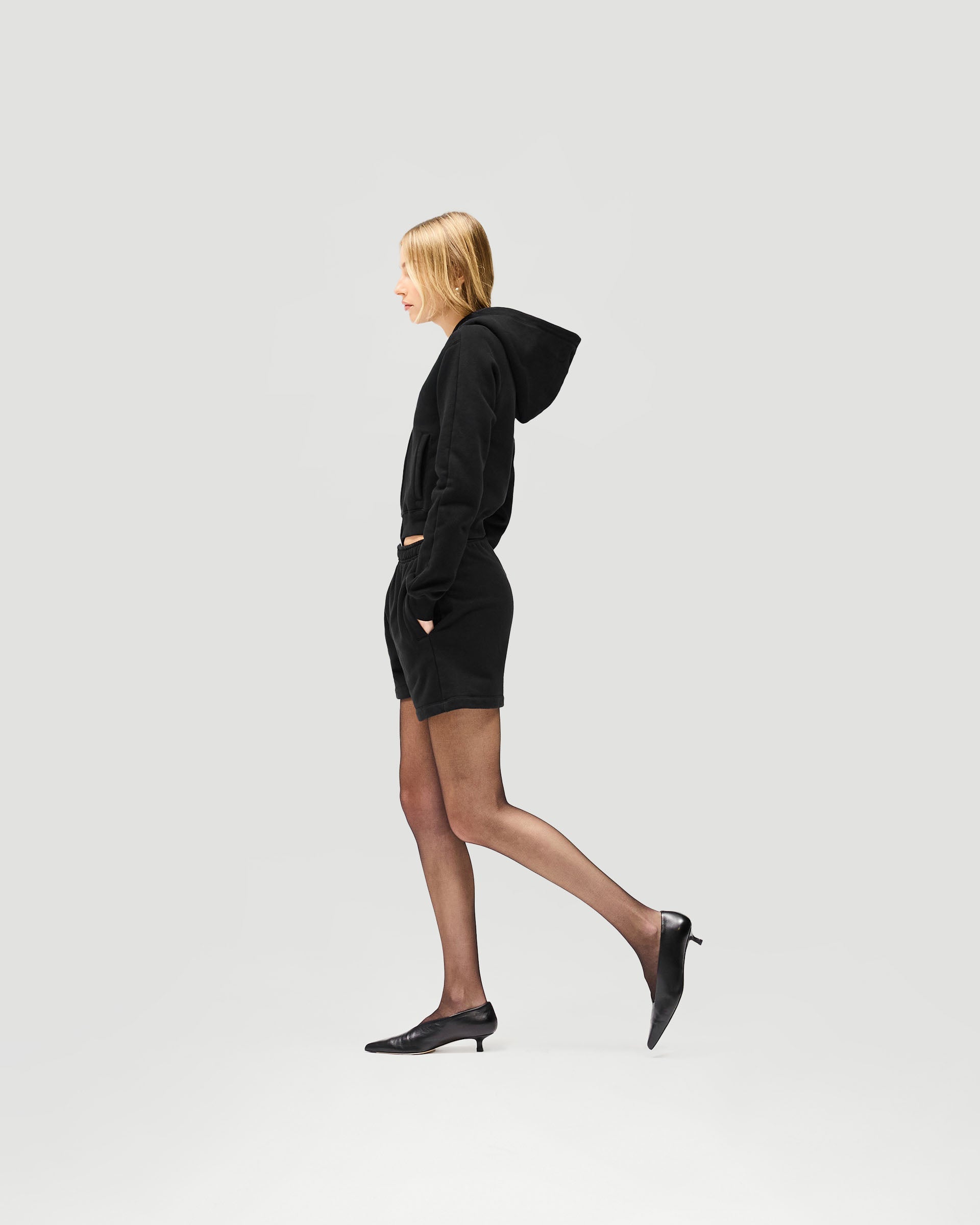 Owners Club Slim Zip Hoodie - Jet Black