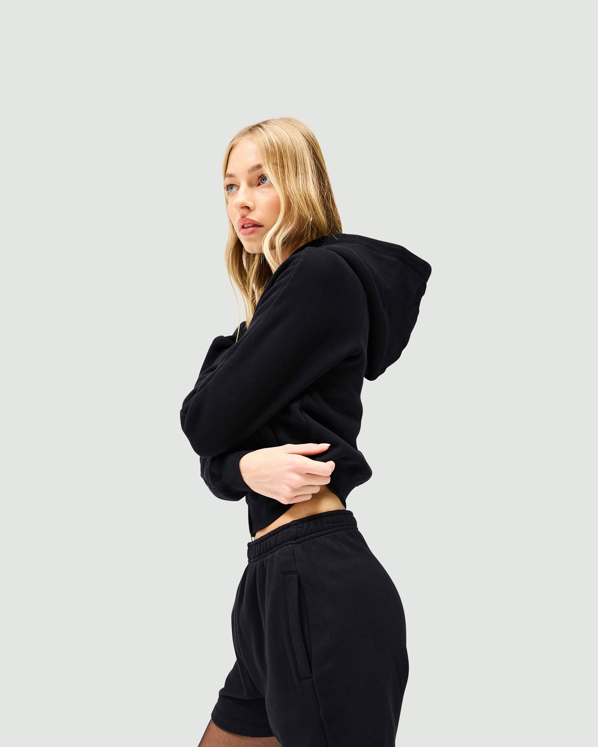 Owners Club Slim Zip Hoodie - Jet Black