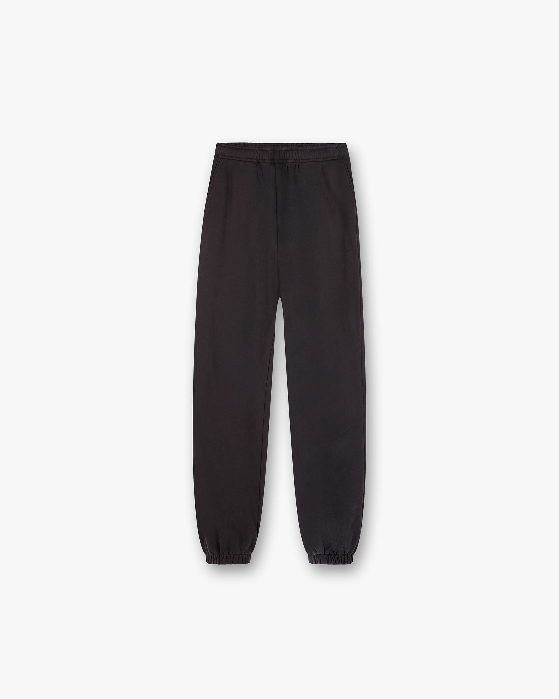 Front product image of womens black track pant on a plain white background | Owners Club Track Pant in Black Coffee | Track pant with relaxed fit | Womens Owners Club Bottoms | Represent Clo