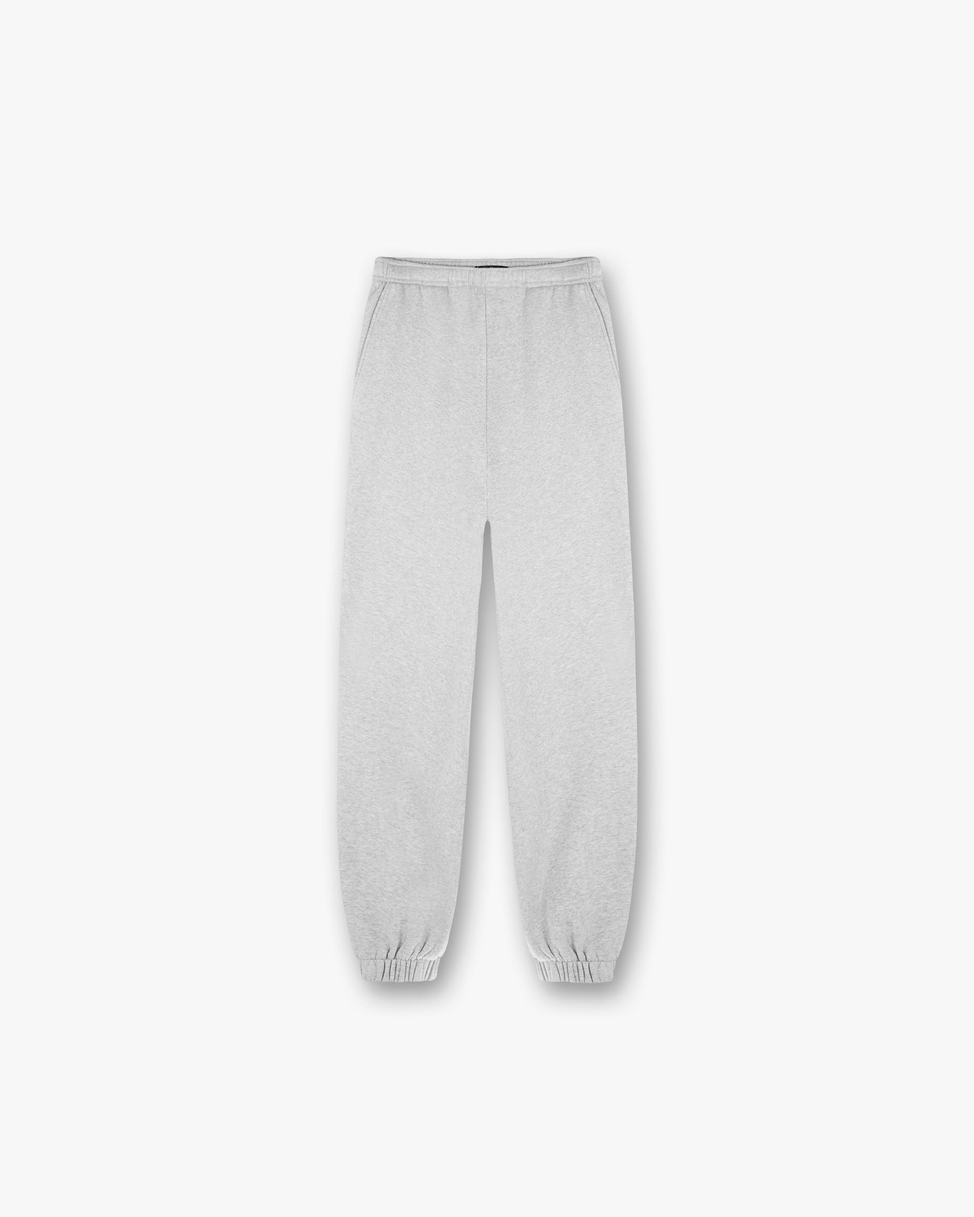 Front product image of a womens grey track pant on a plain white background | Owners Club Track Pant in Grey Marl | Track pant with marled knit and super soft hand feel | Womens Owners Club Bottoms | Represent Clo