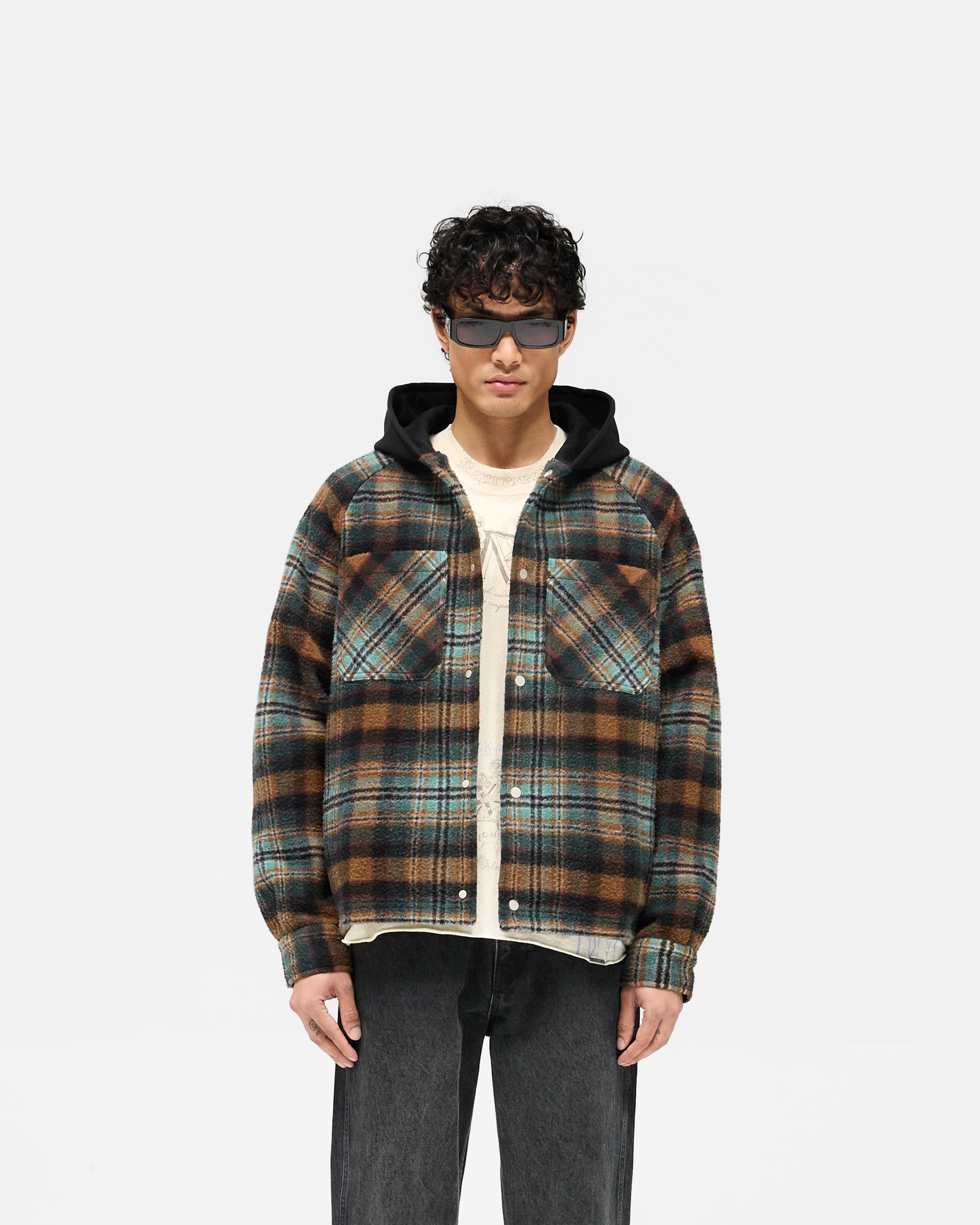 Hooded Overshirt - Check