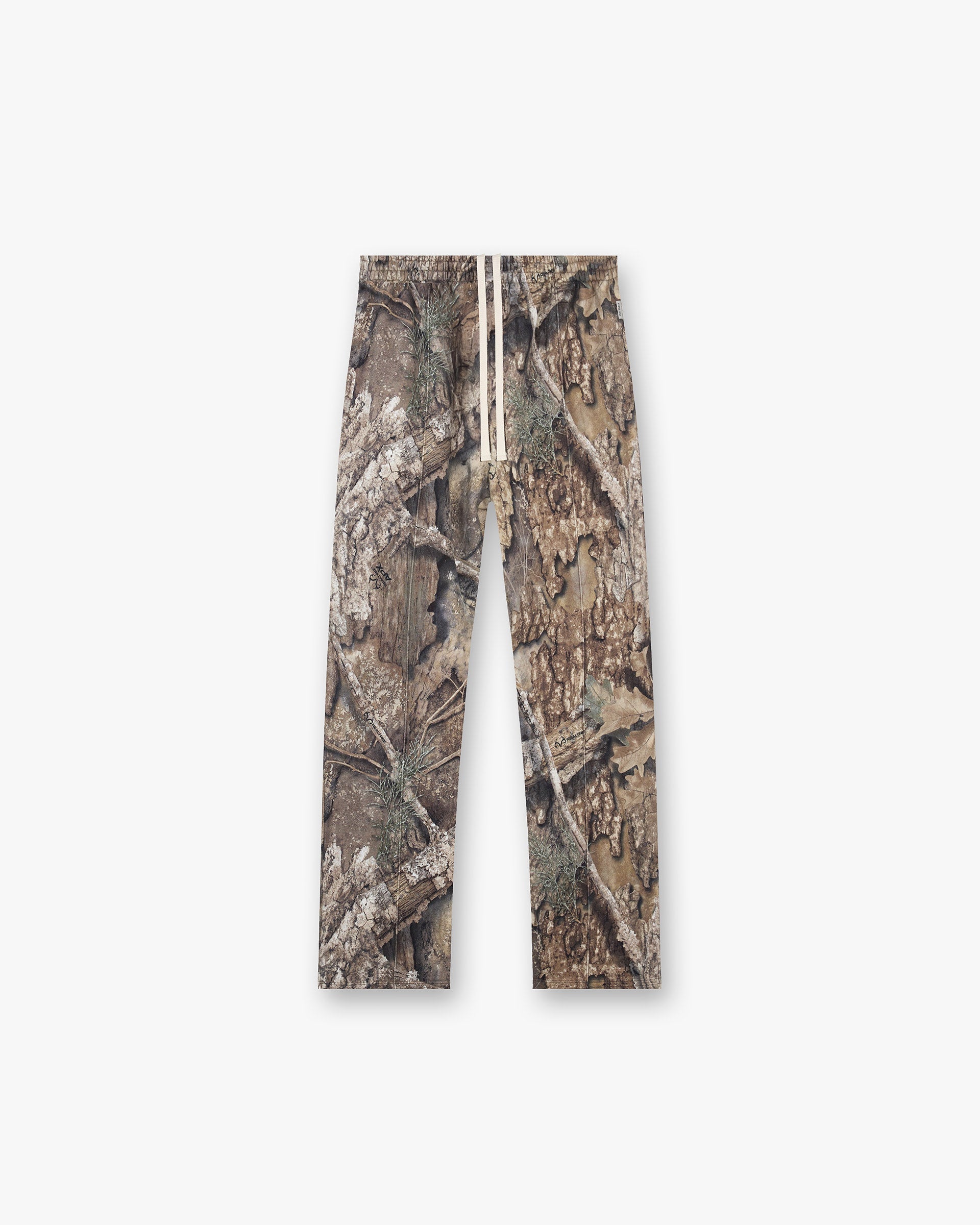 Front product image of mens camo sweatpants on a plain white background | Realtree Camo Sweatpants in Camo | Sweatpants with signature camo print | SS25 Pants | Represent Clo